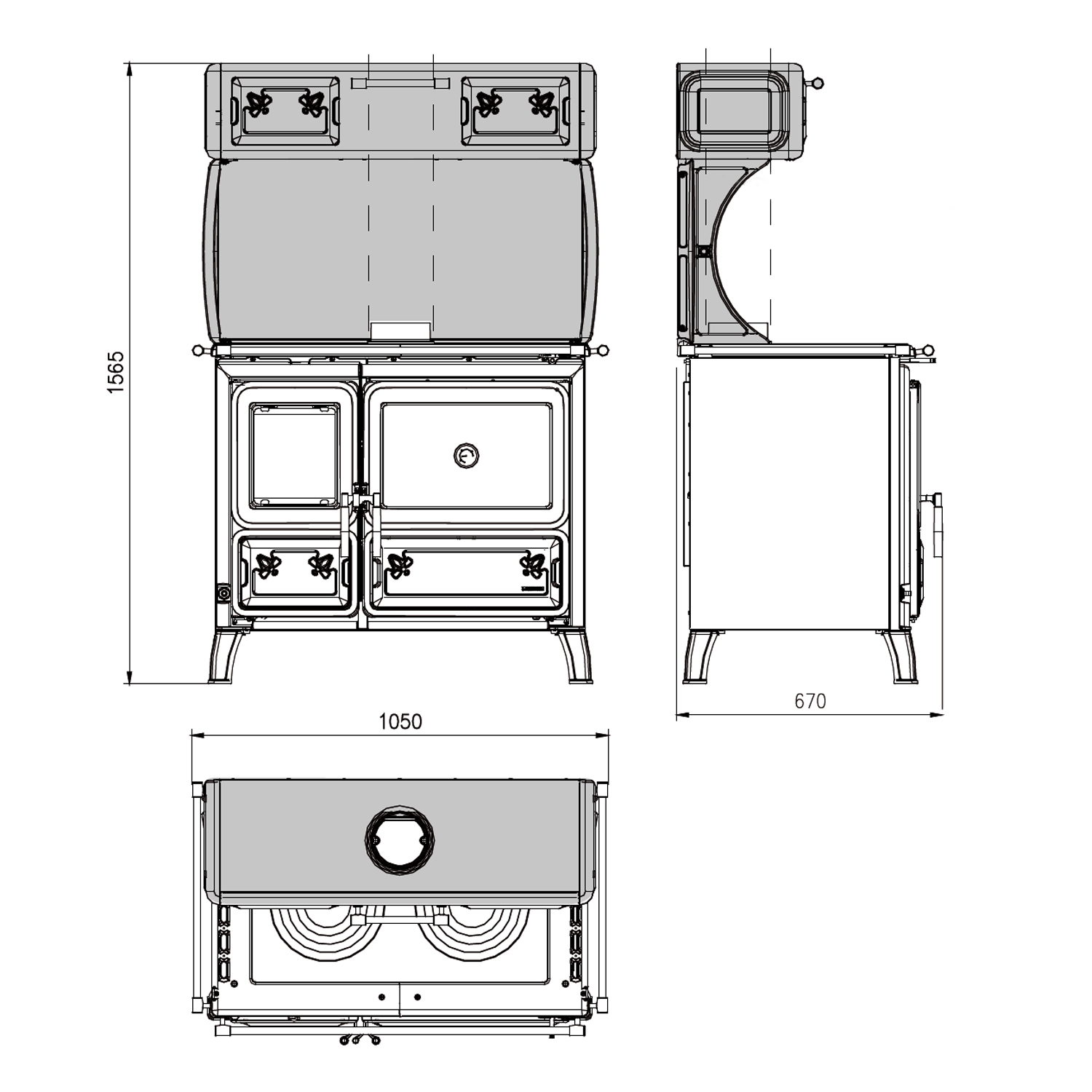 La Nordica compartiment chauffant pour cuisinière Milly acier bordeaux