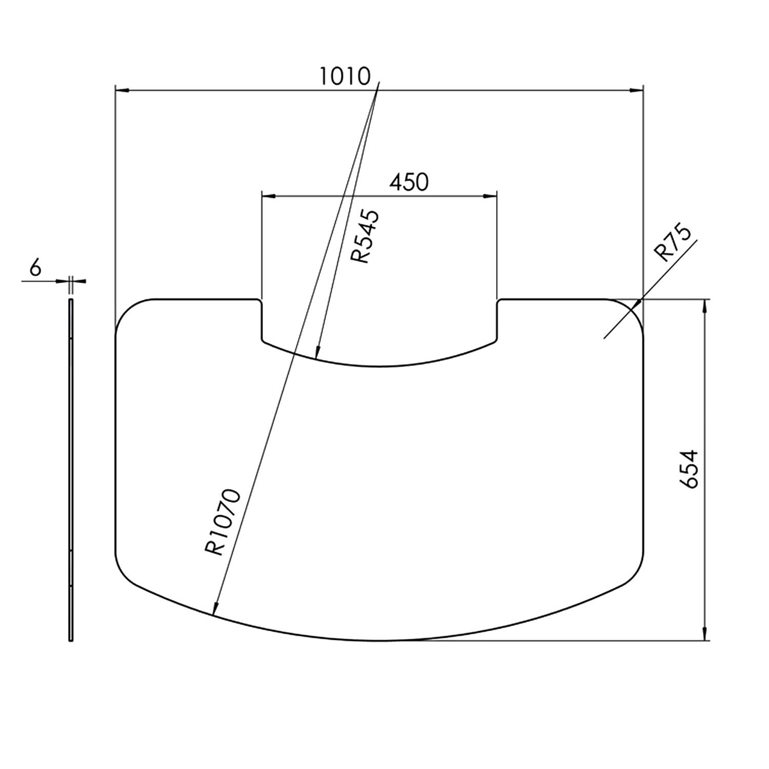 TermaTech Plaque de protection / Plaque de forme TT80 Verre