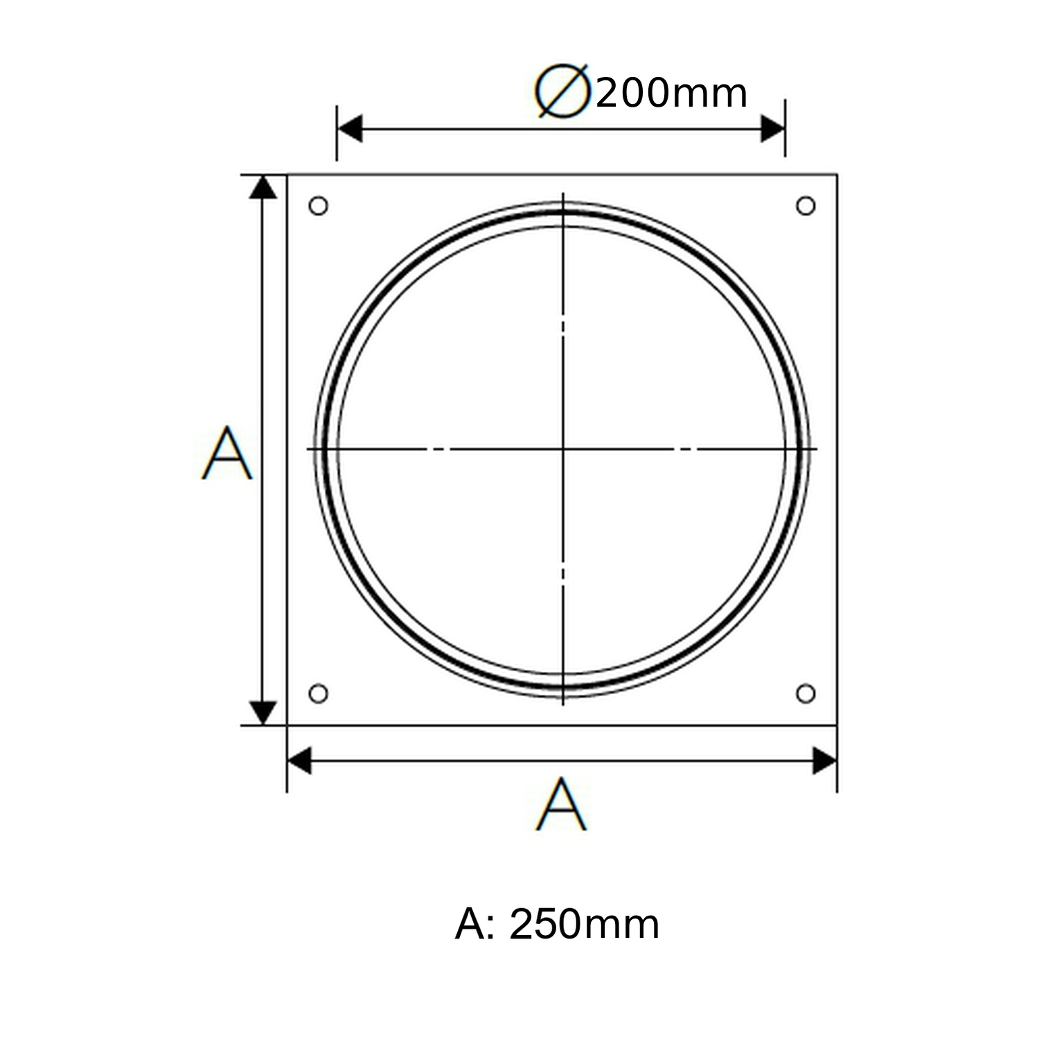Schiedel plaque de base montage au sol pour coude avec pied de support Ø150 mm brillant