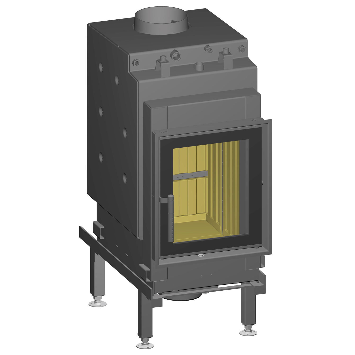 Spartherm Renova A H2O insert de cheminée à eau 45 cm à droite
