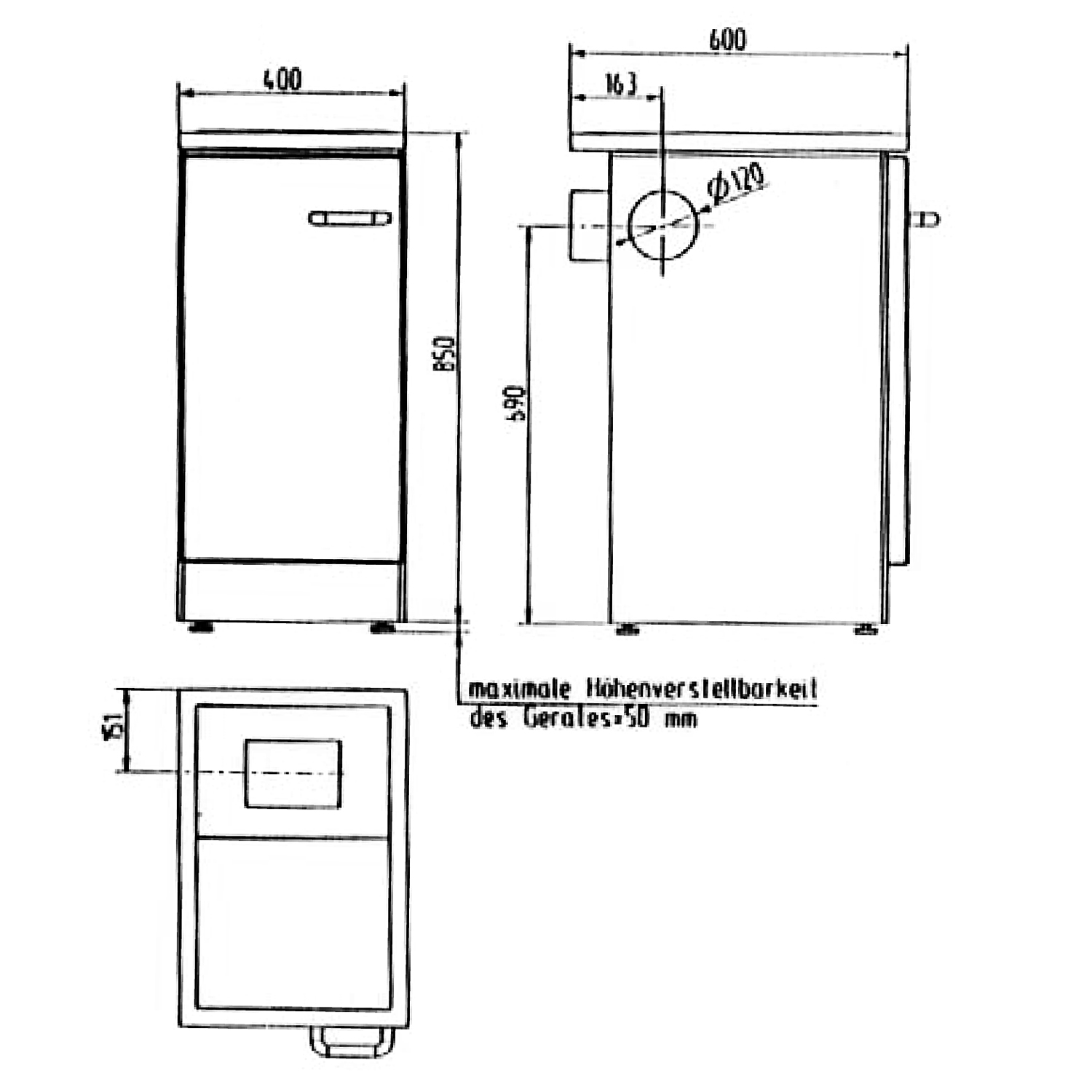 Wamsler K144 S cuisinière d’appoint acier blanc