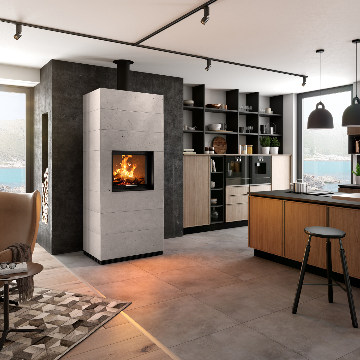 Spartherm SIM 3/3 Mini Sh-4S Kit de construction de cheminée à bois Nature