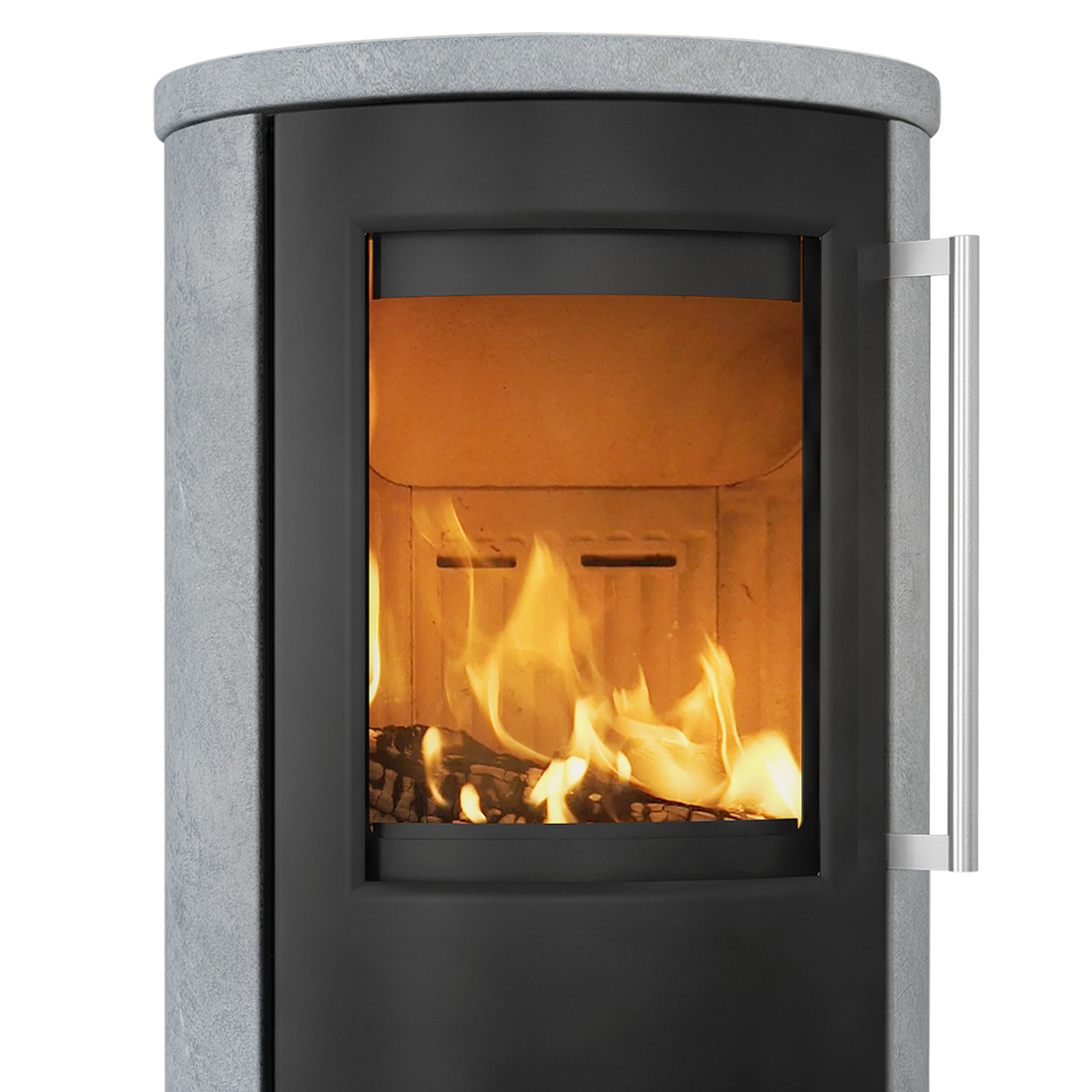 TermaTech TT21RS Poêle à bois Acier Noir Pierre ollaire Mat