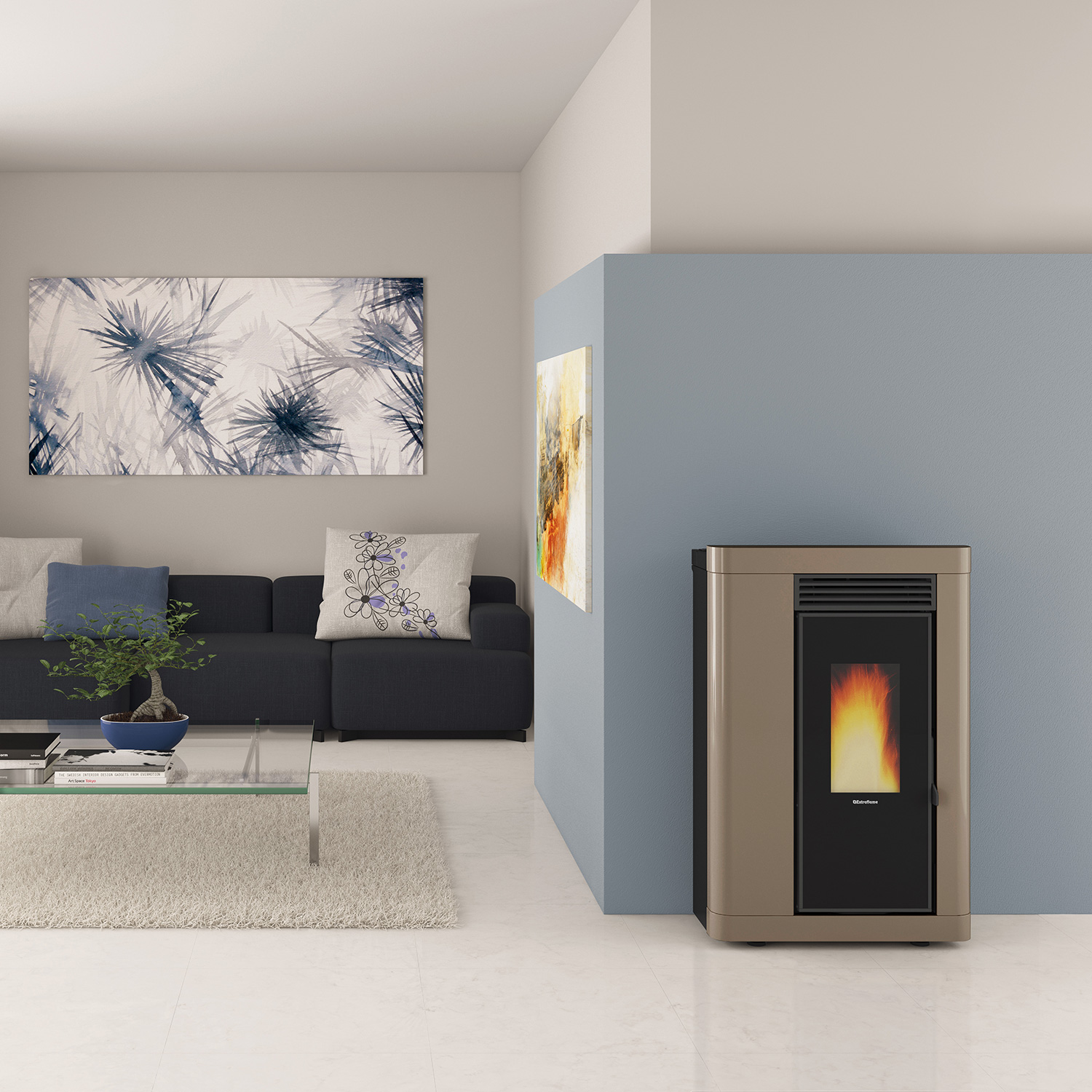 Extraflame Annabella AD Evo poêle à granulés acier Tortora mat