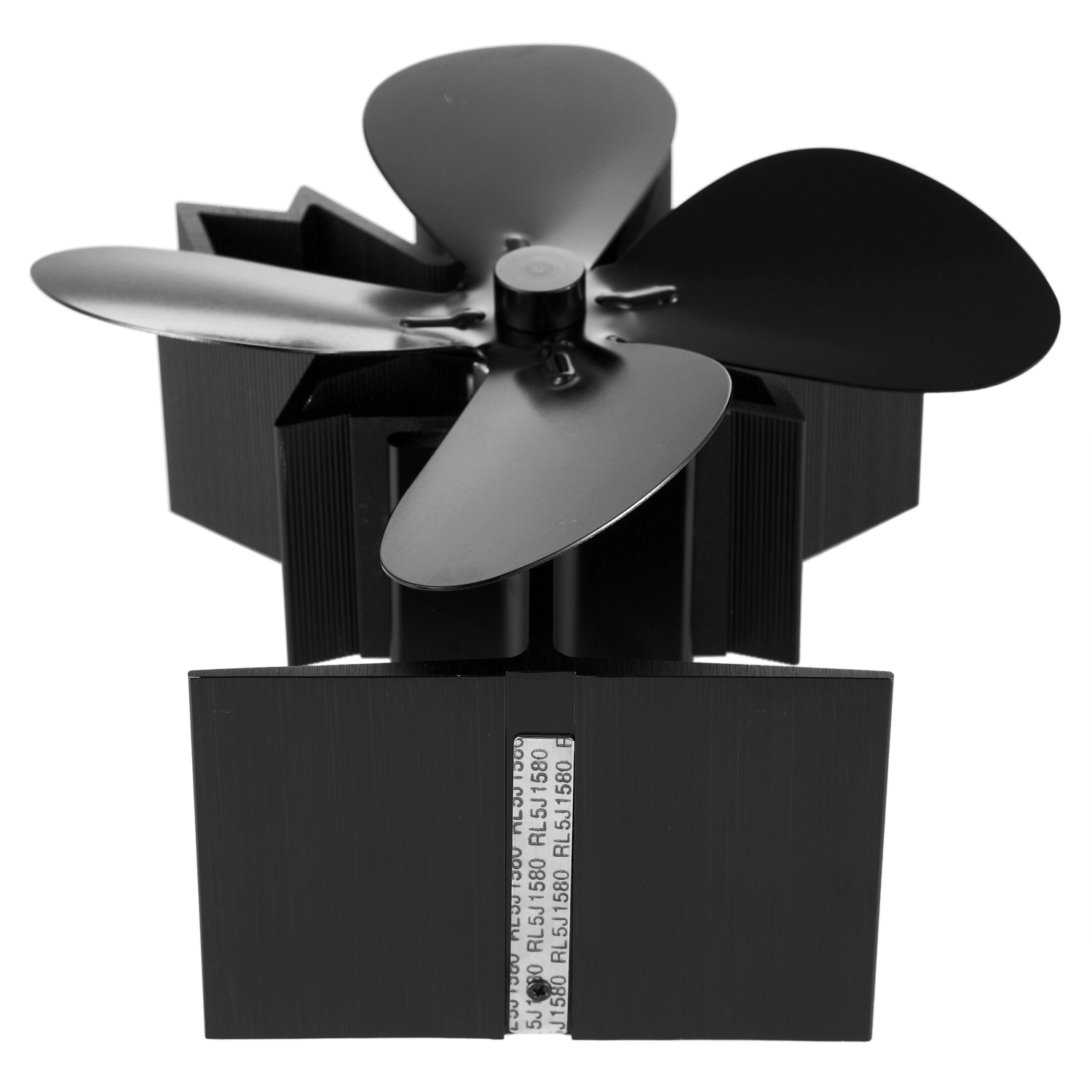 Ensemble d'accessoires de cheminée Raik Otto 3 pièces + ventilateur de cheminée sans électricité / ventilateur de poêle à 4 pales
