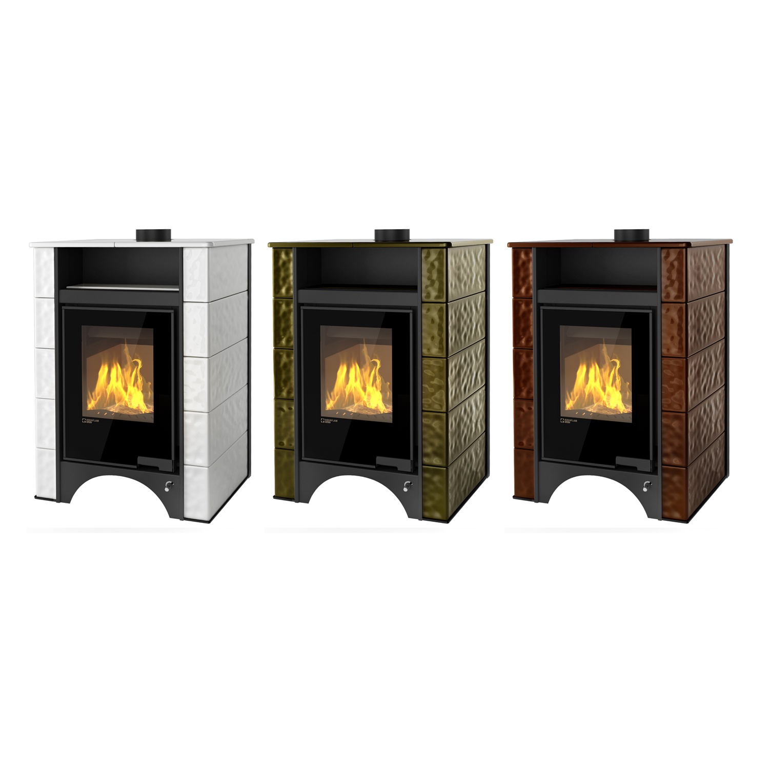 Aquaflam Vario Peru Manuel Poêle à bois hydraulique Vert 11/5 kW