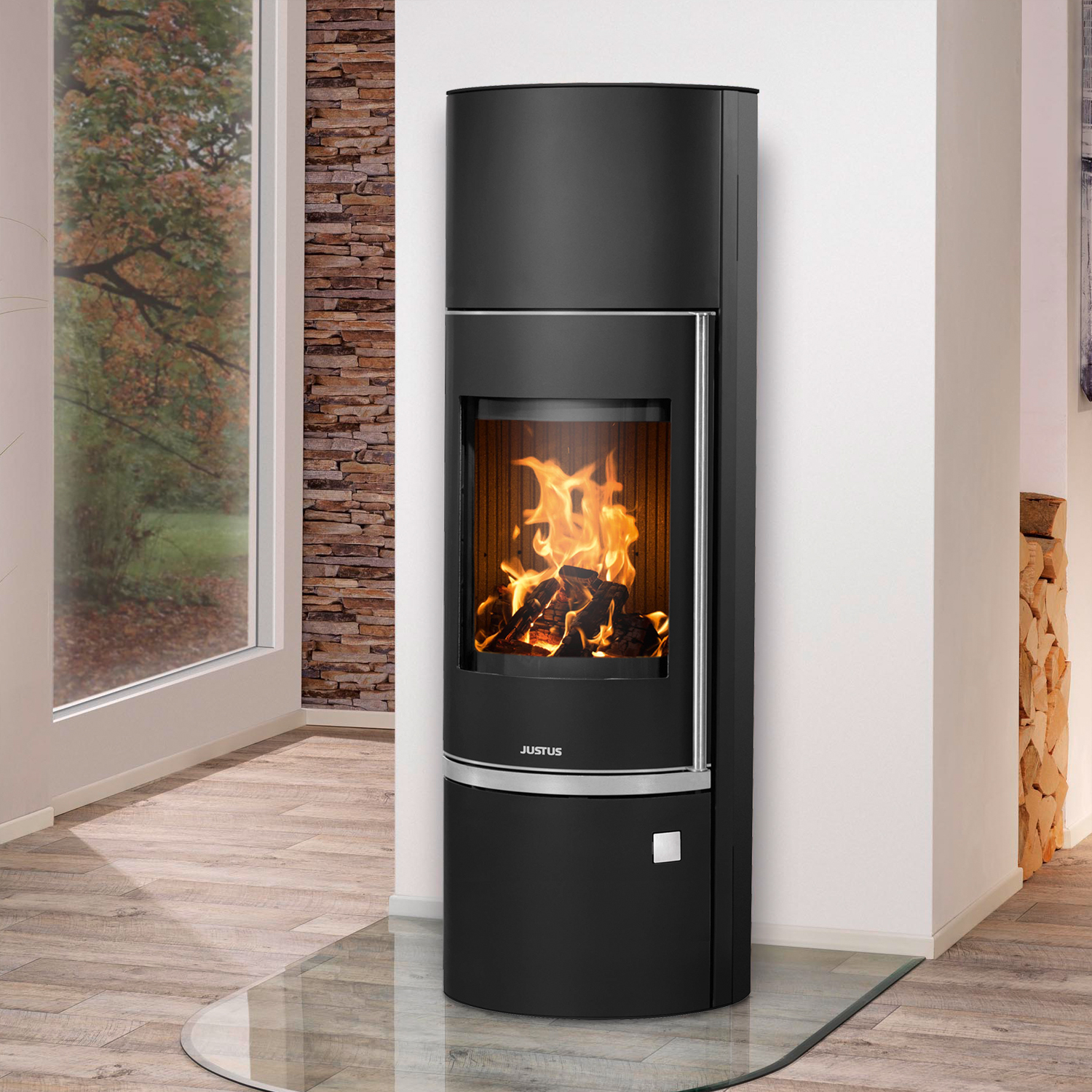 Justus Faro W+ 2.0 Poêle à bois Acier Noir Justus Faro W+ 2.0 Poêle à bois Acier Noir