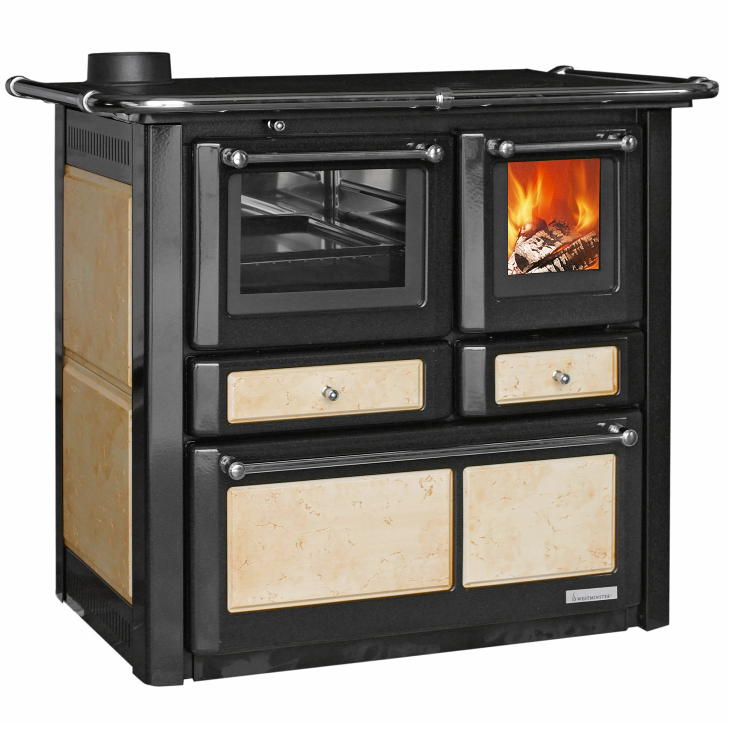Wamsler K 85 F Poêle de cuisine en céramique antique, four à gauche