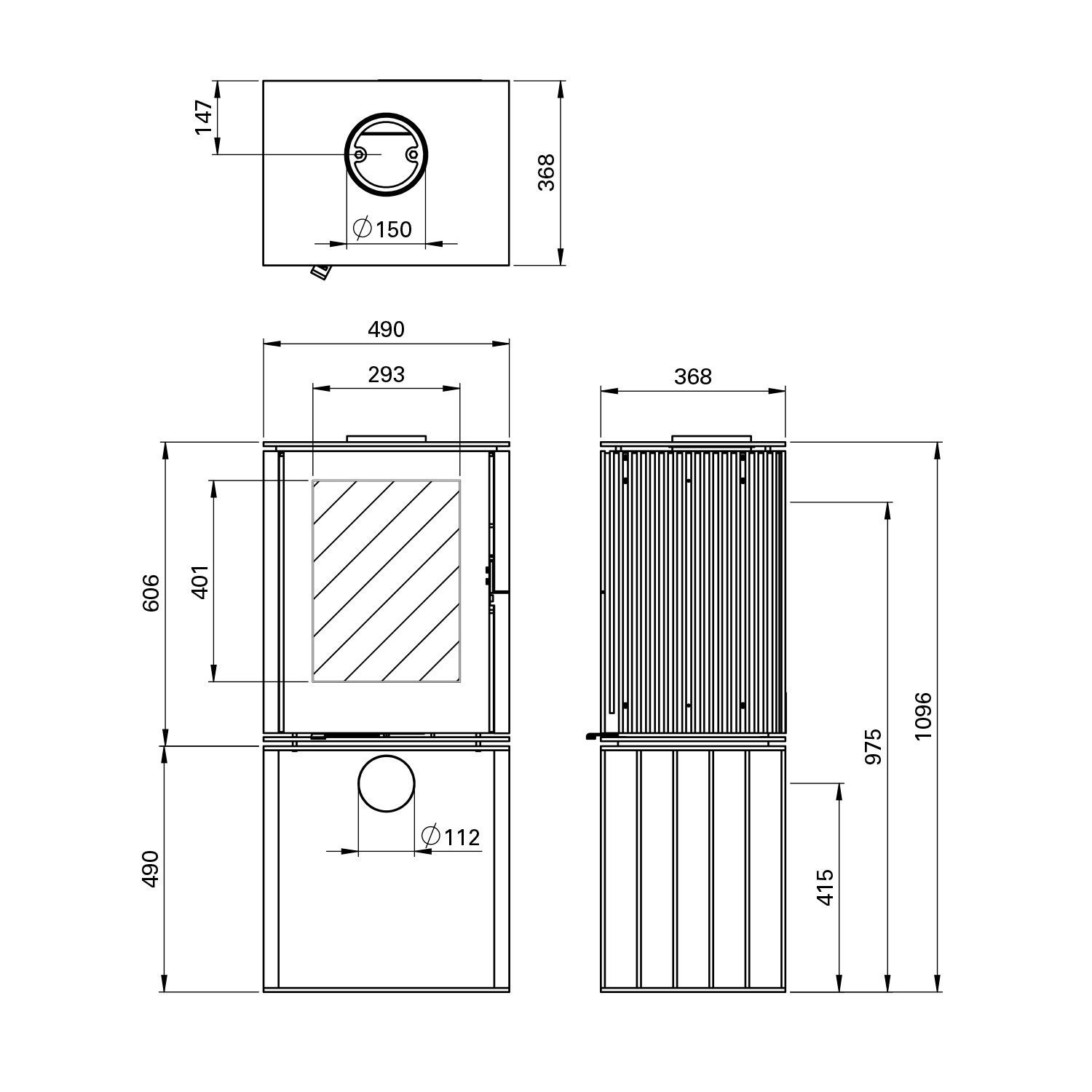 Schmitzker Cuby Grid poêle à bois