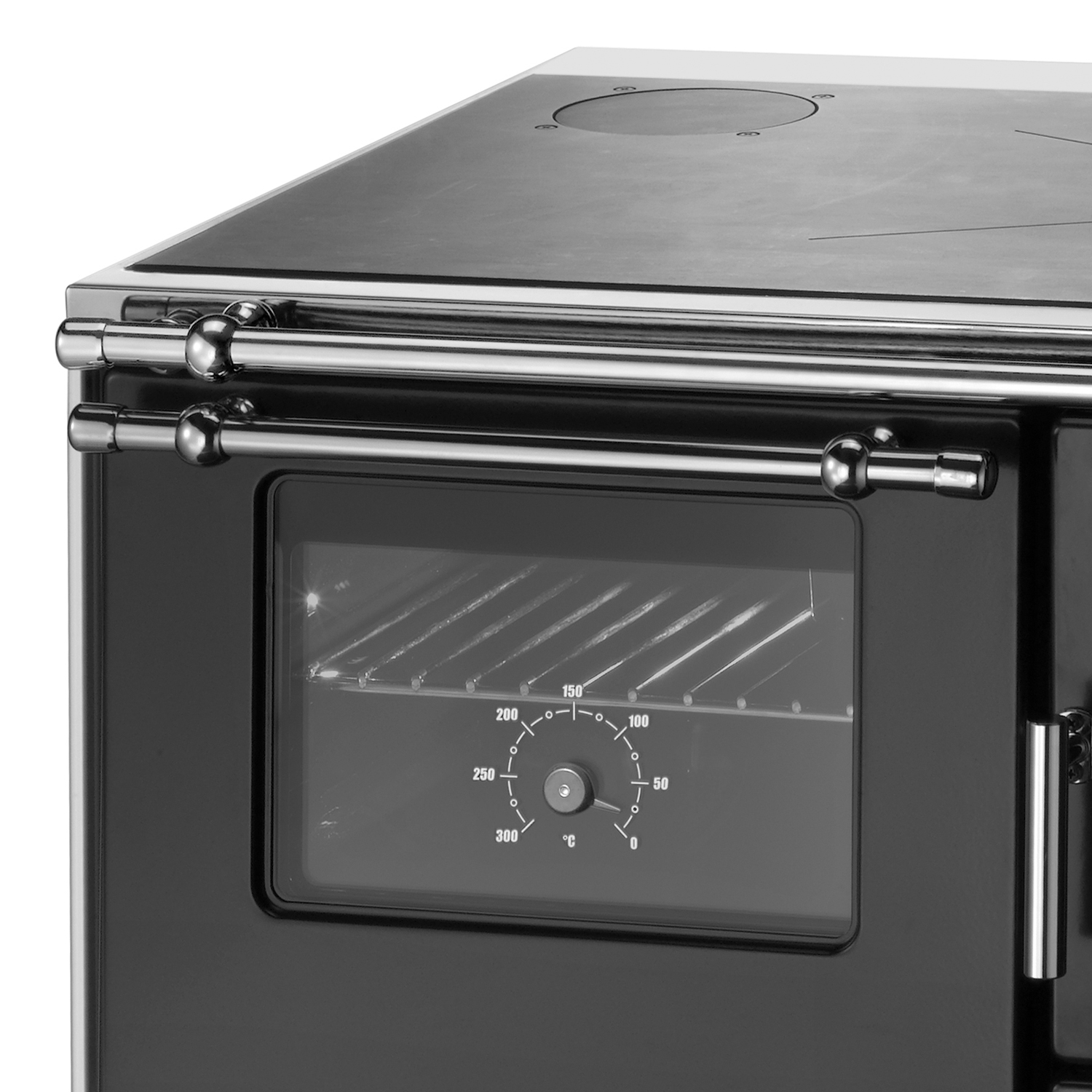 Wamsler K 176 F/A 70 Cuisinière en acier noir, compartiment de cuisson à gauche
