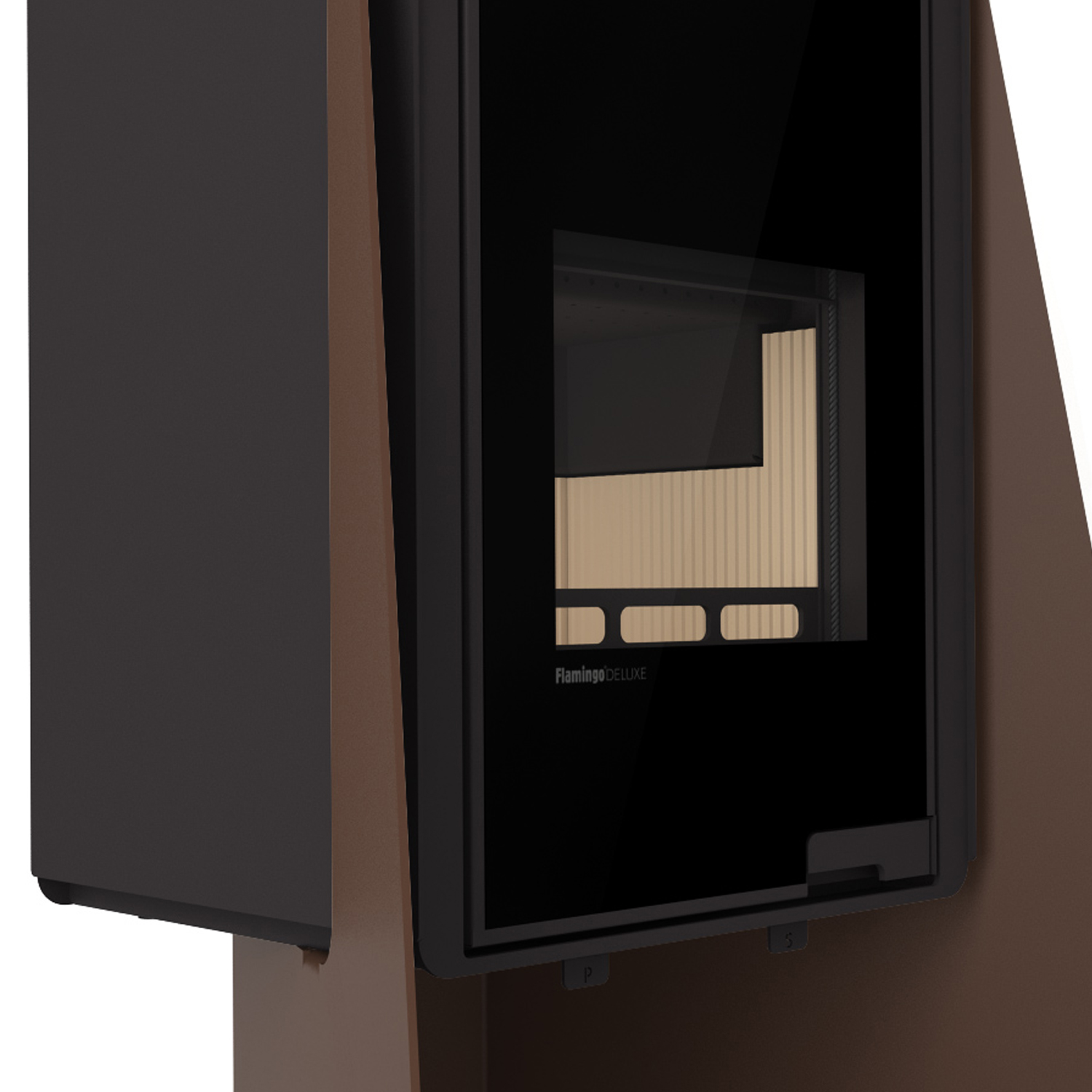 Poêle à bois HS Flamingo Deluxe Island Marron