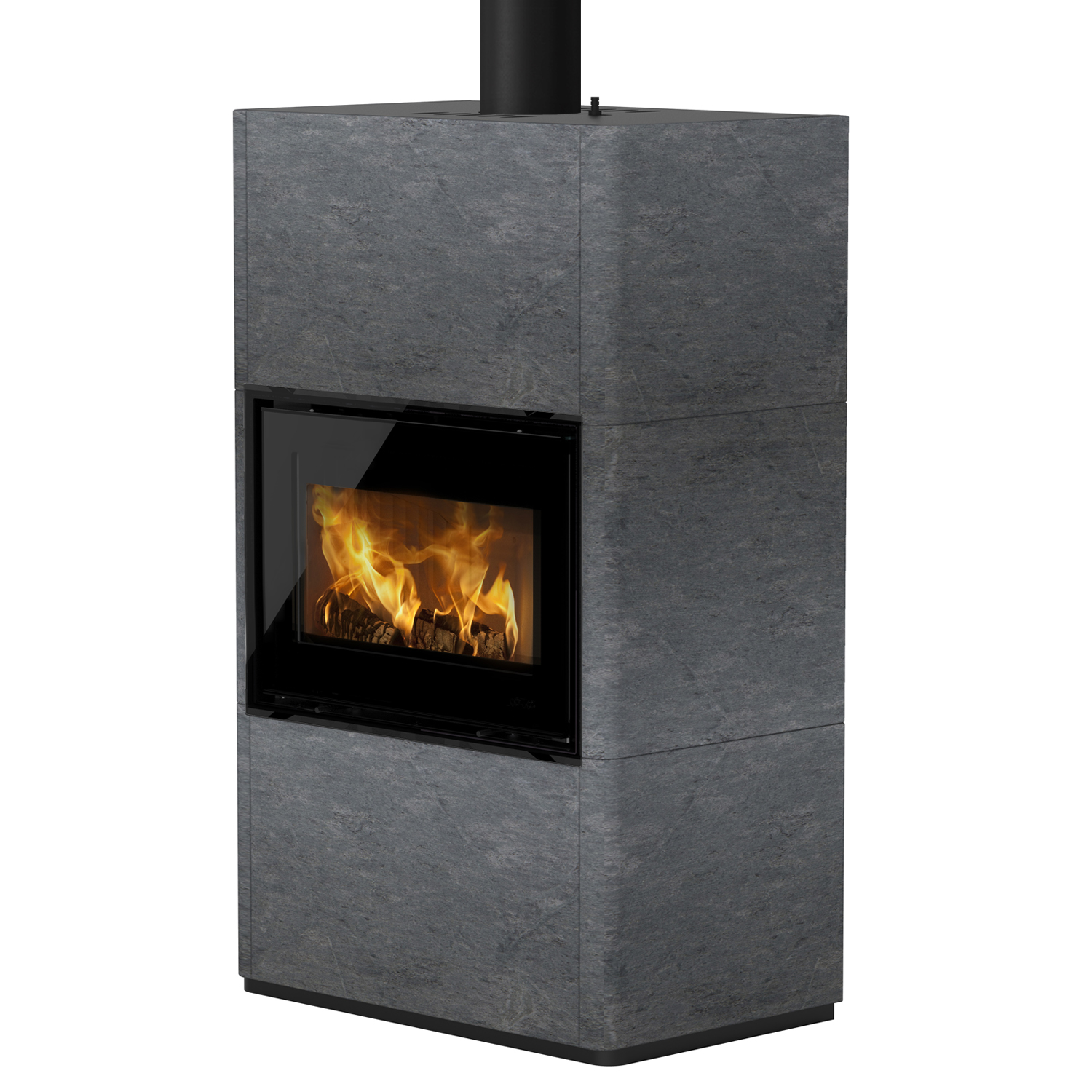 Lotus Beto 470M poêle à bois Magic porte, plaque supérieure gris