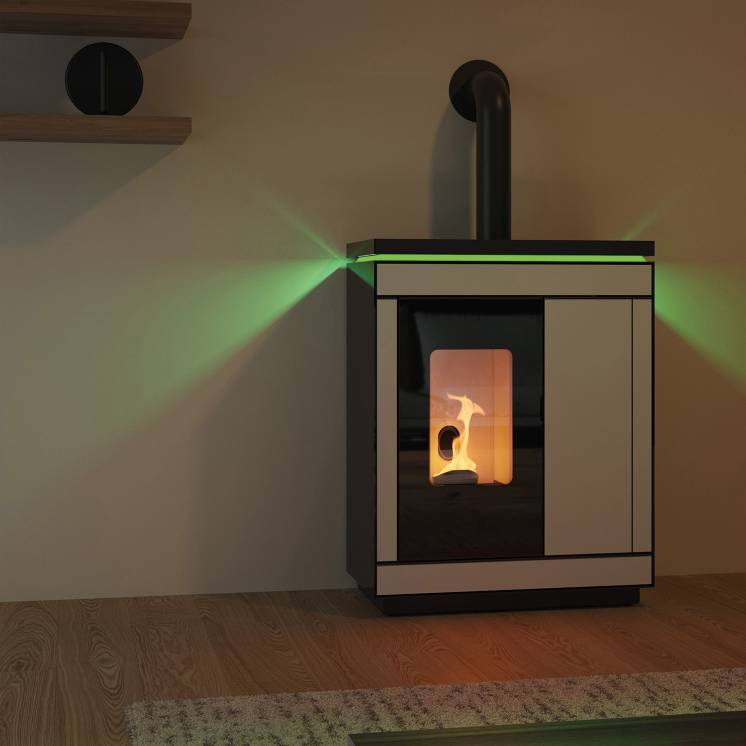 Olsberg Epana Poêle à granulés Céramique Blanche