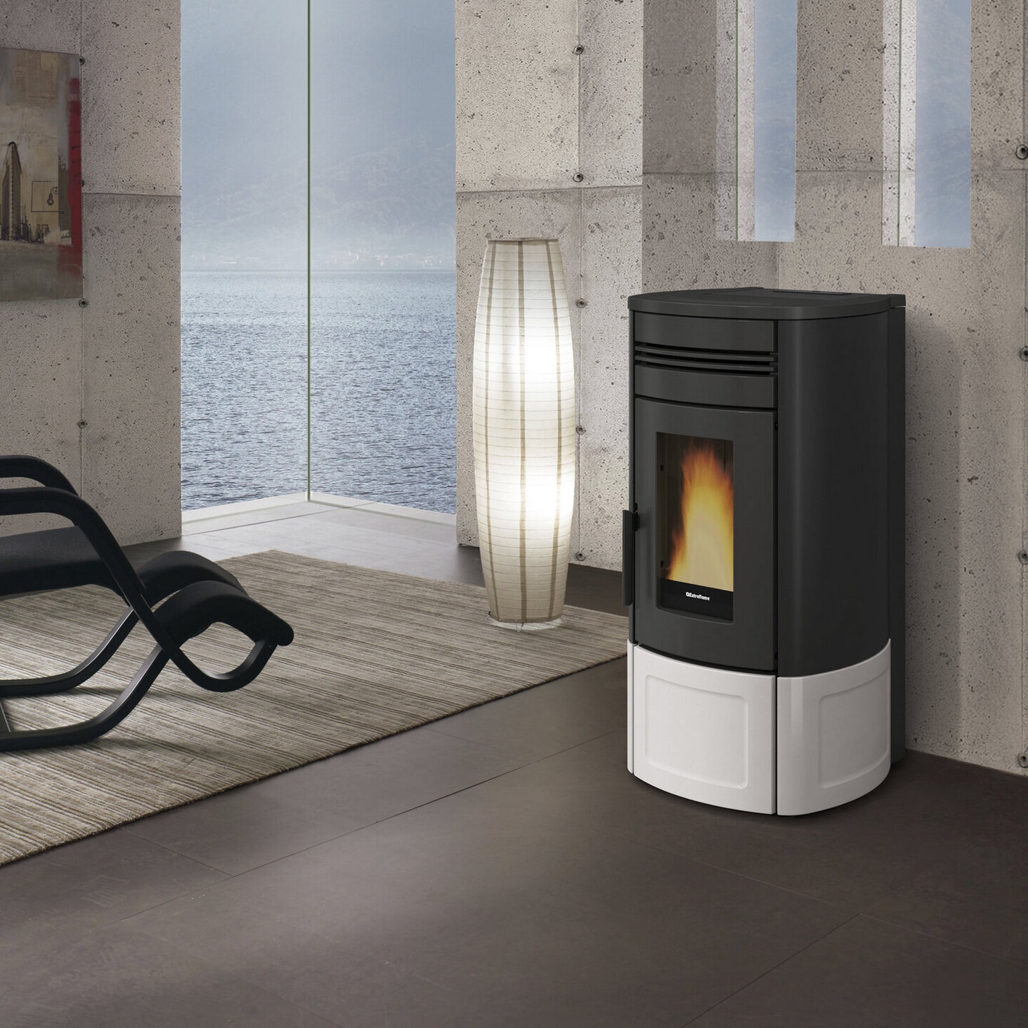 Extraflame NORIS LUX - Blanc poêle à granulés EVOLUTION LINE