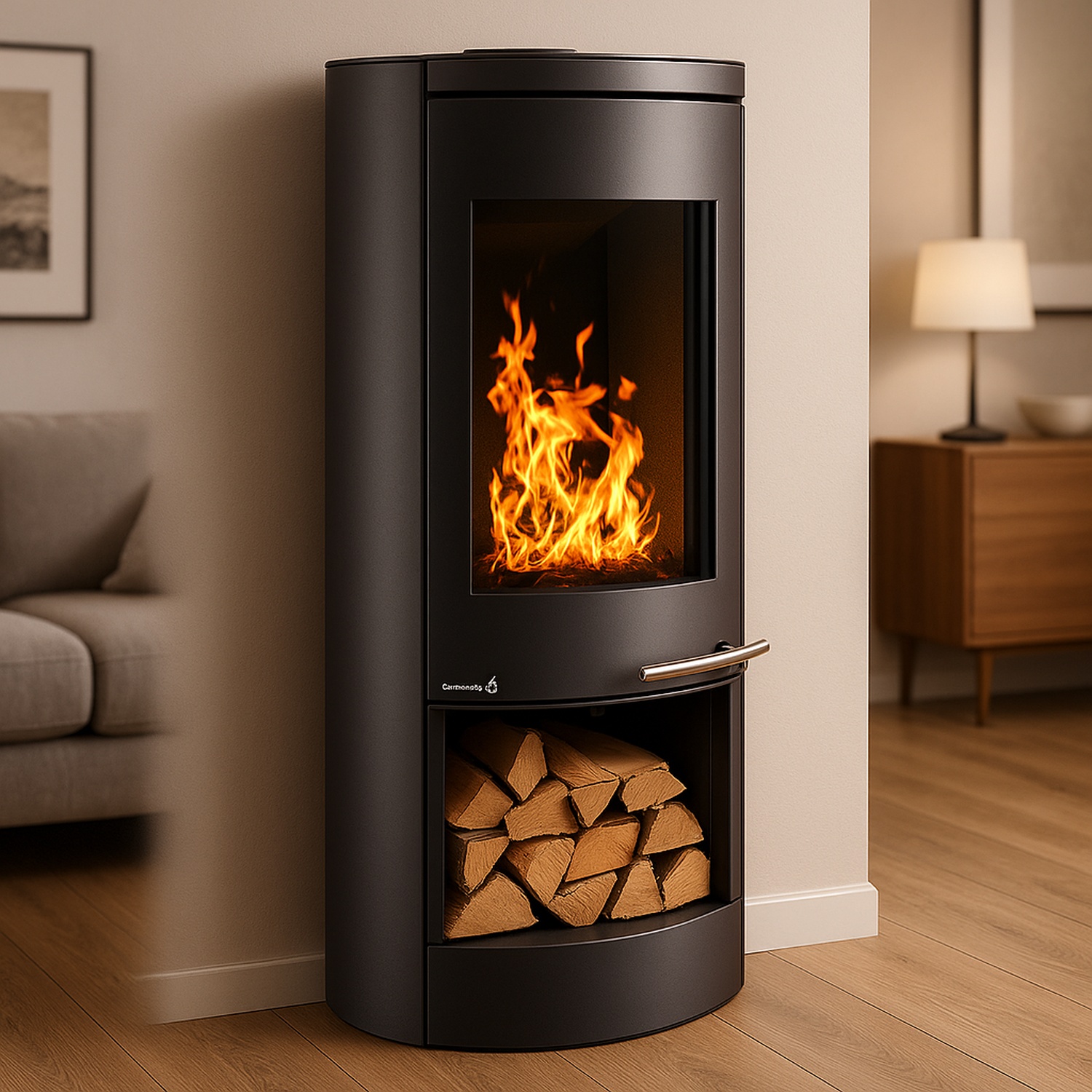 Wamsler poêle à bois « Motho » acier noir/gris