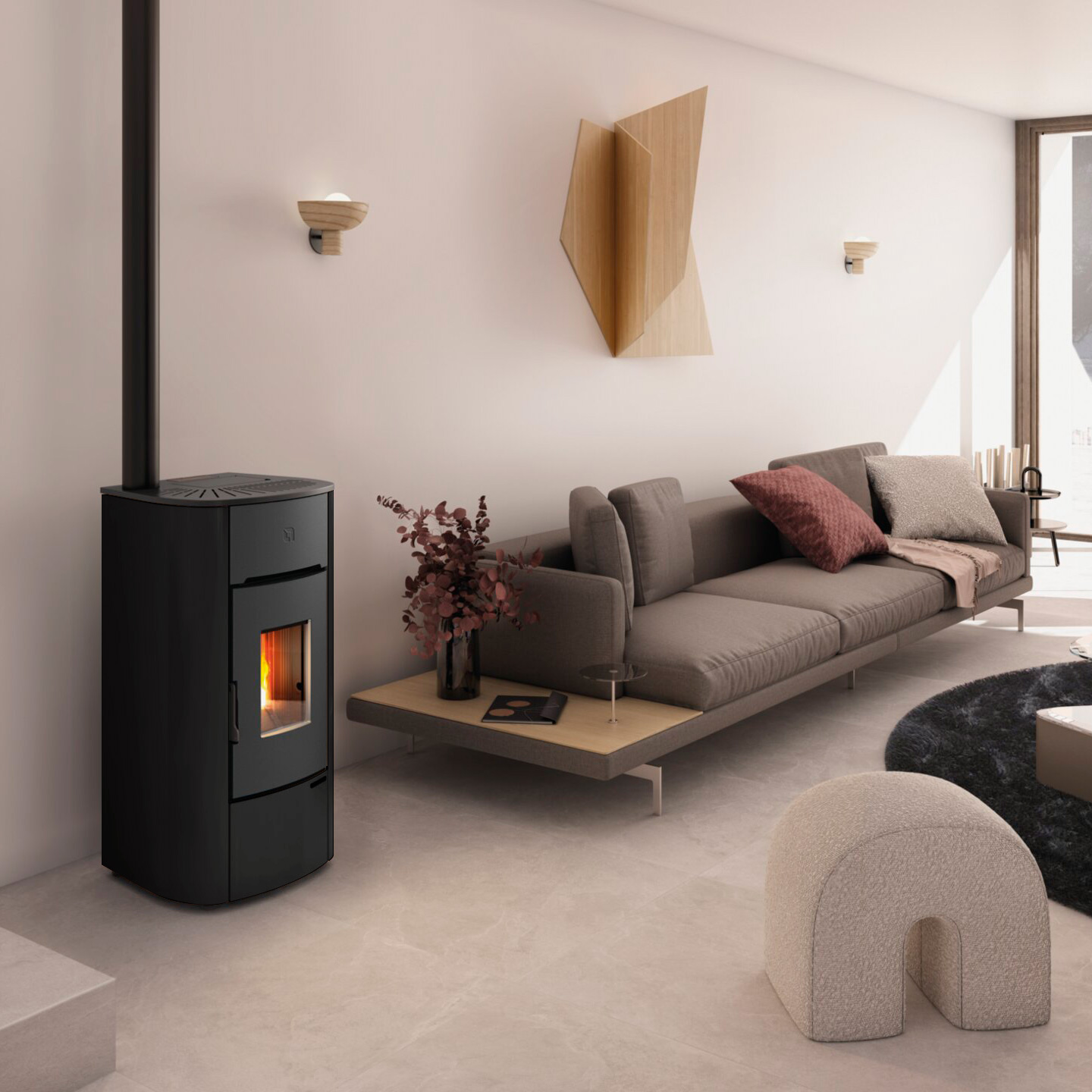 Extraflame Mariella poêle à granulés noir