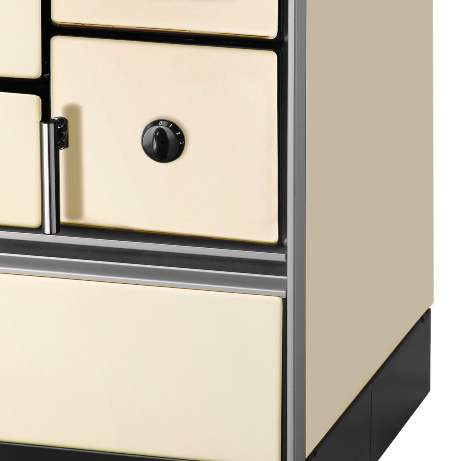 Wamsler K 176 F/A 70 Cuisinière en acier ivoire, four à gauche