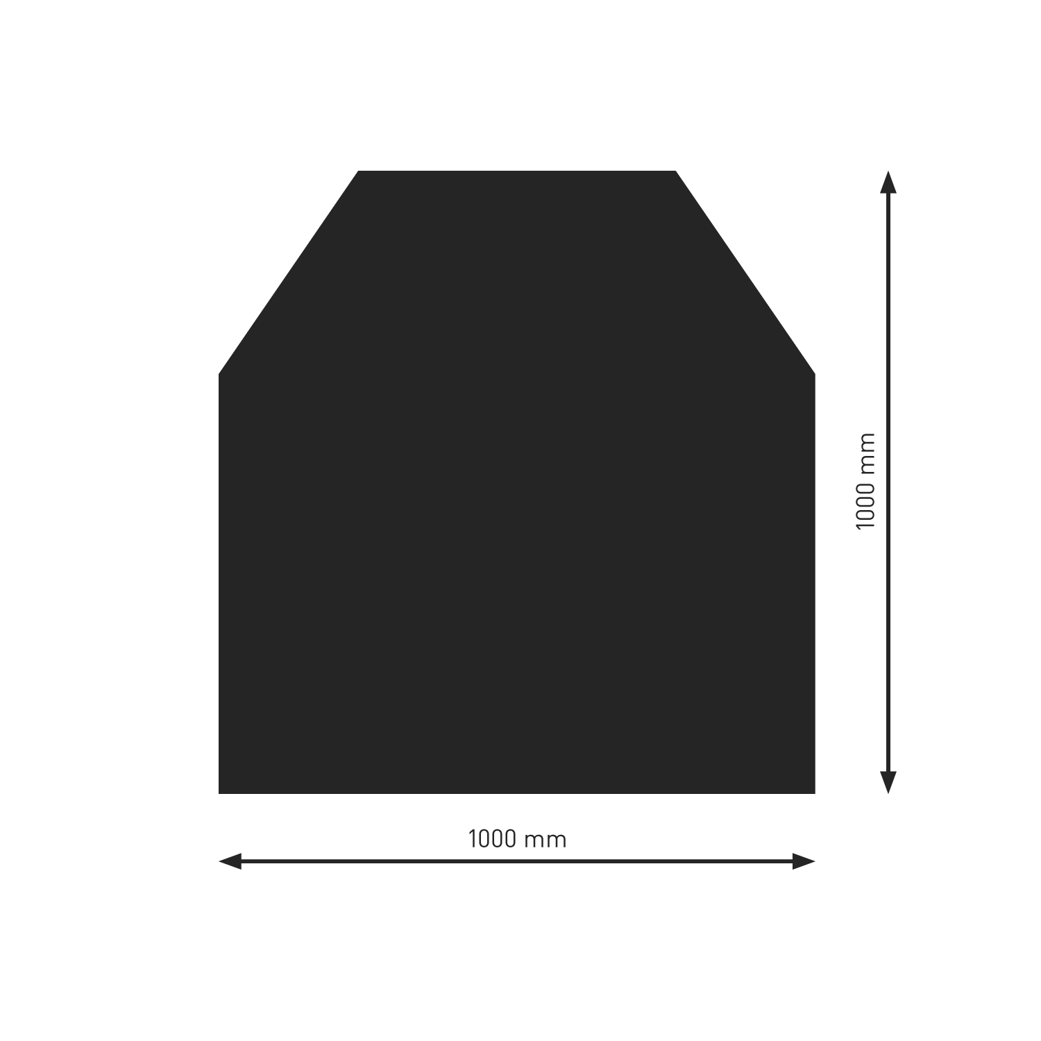 Plaque de sol Raik B2 hexagonale noire revêtue par poudre 1000 x 1000 mm