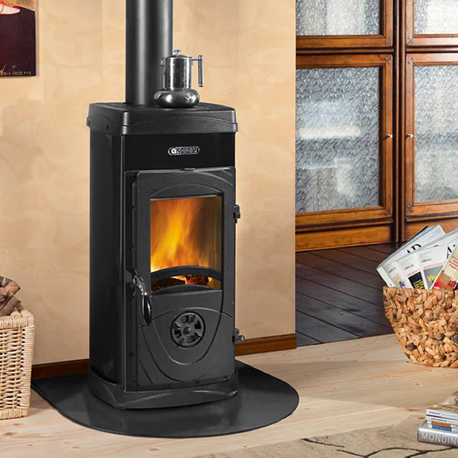 La Nordica Super Junior Lean poêle à bois Anthracite