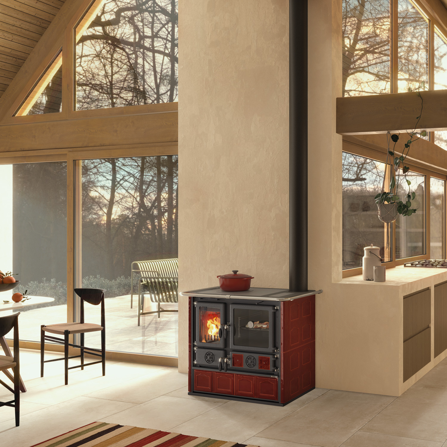 La Nordica Rosa 5.0 Cuisinière Majolique Bordeaux
