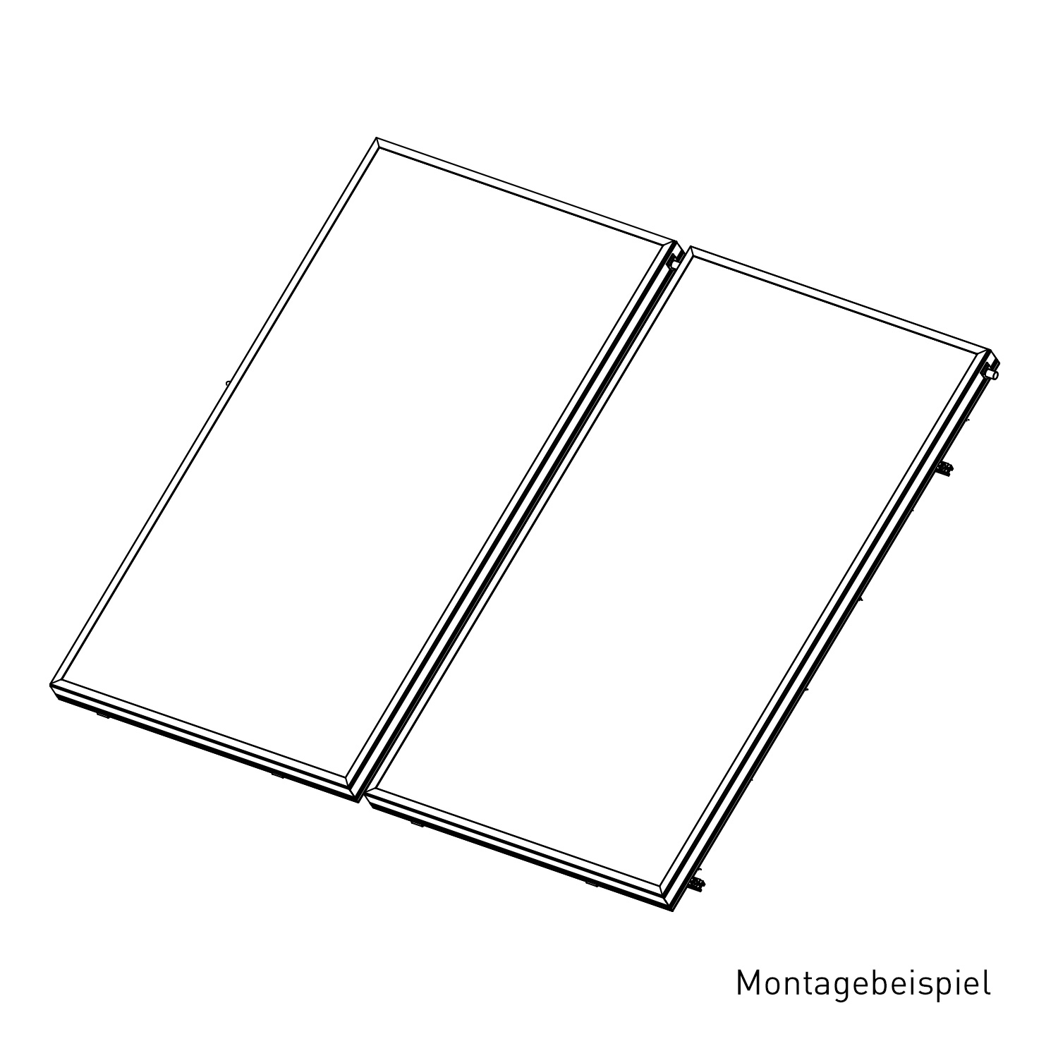 Sunex Standard Kit de montage pour toit incliné 25-60 degrés pour 2 capteurs solaires plats AMP 2.0