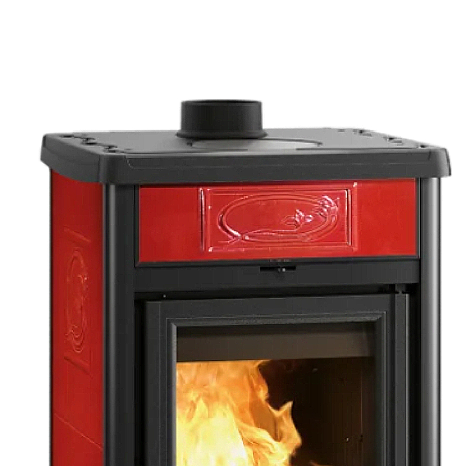 La Nordica TERMOROSSELLA PLUS DSA.16 céramique - rouge bordeaux poêle à bois