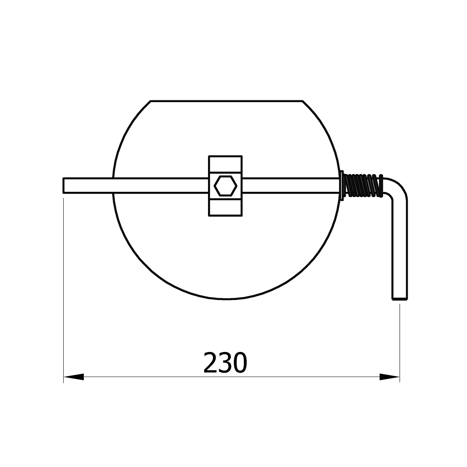 Raik conduit de fumée / tuyau de poêle 200 mm - Clapet de régulation noir
