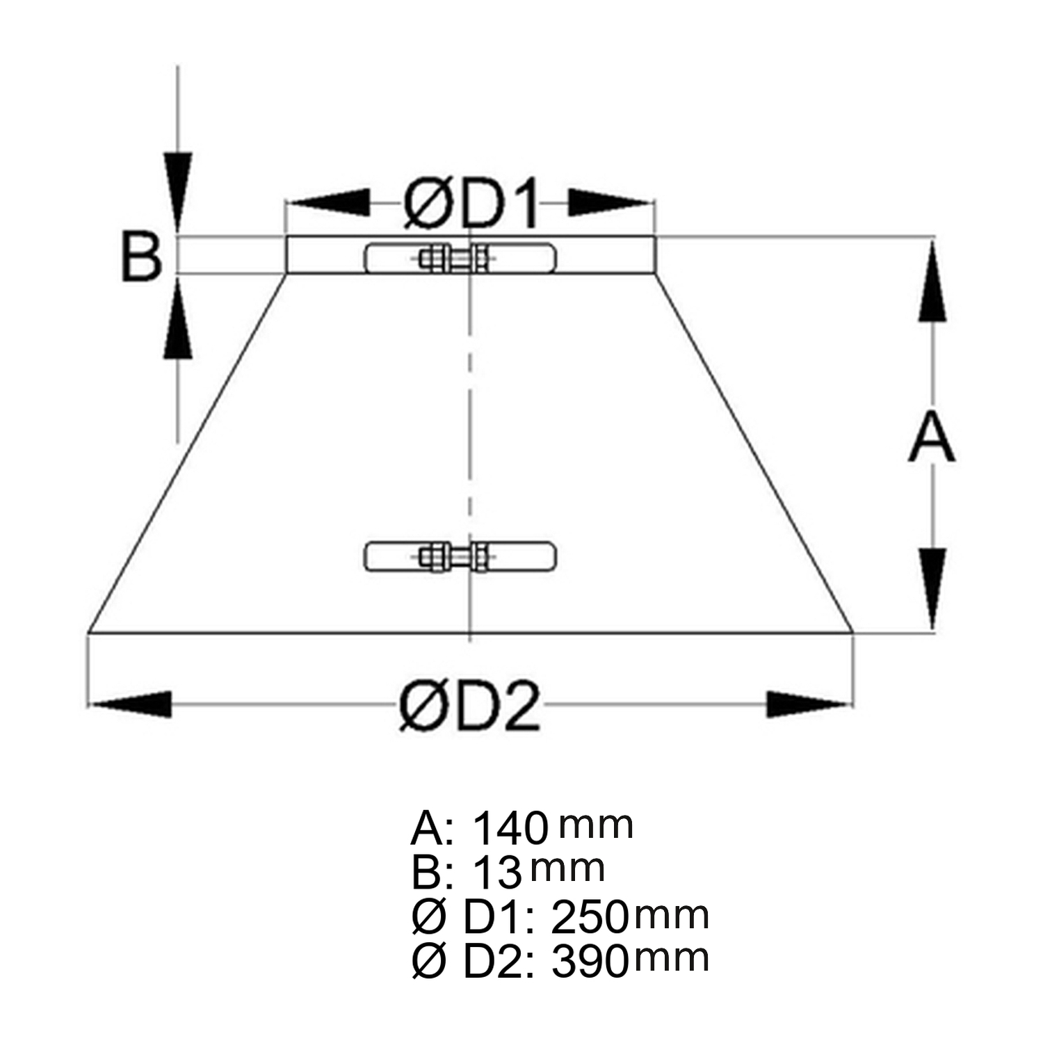 Schiedel collerette anti-pluie H=140 mm pour ICS Ø200 mm double paroi brillant