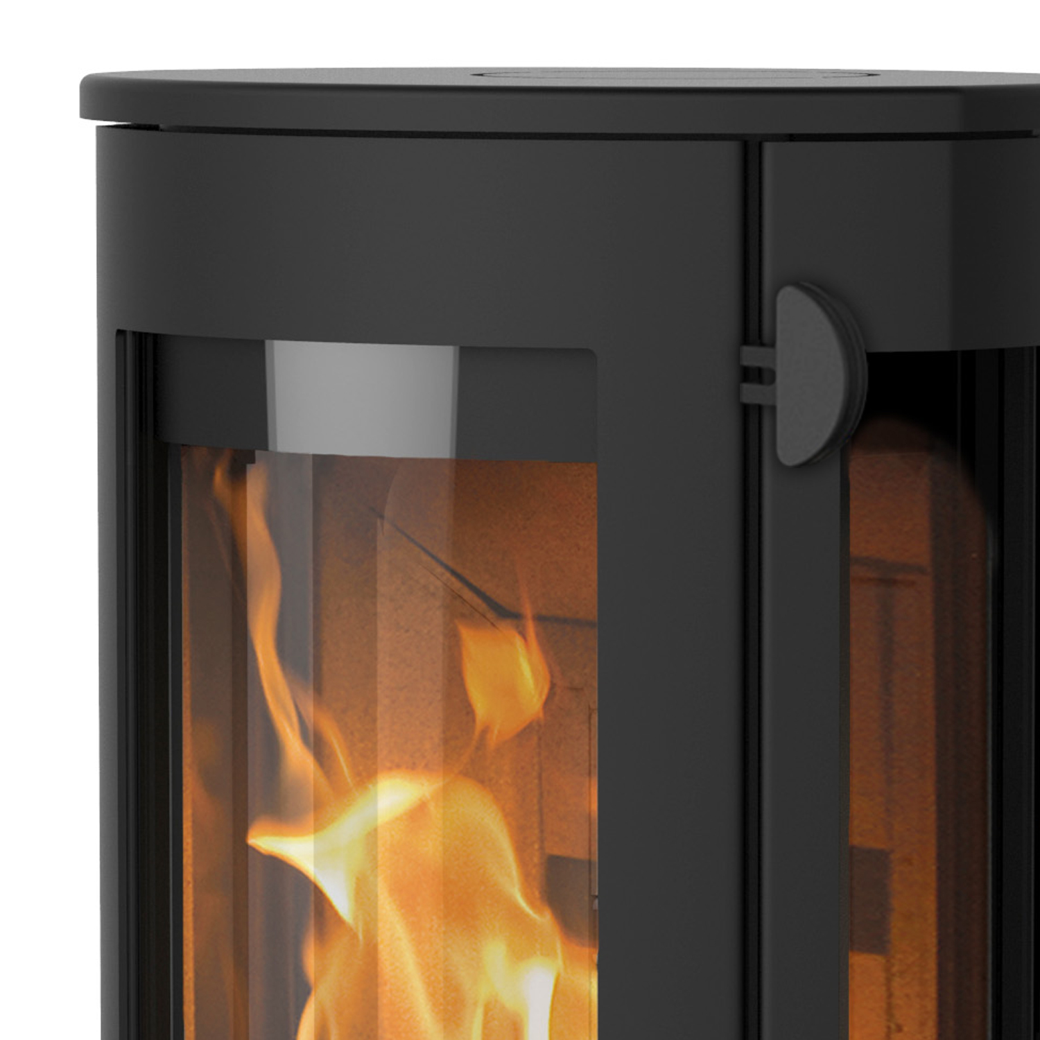 Poêle à bois Lotus Liva 7G Noir, sortie de fumée arrière