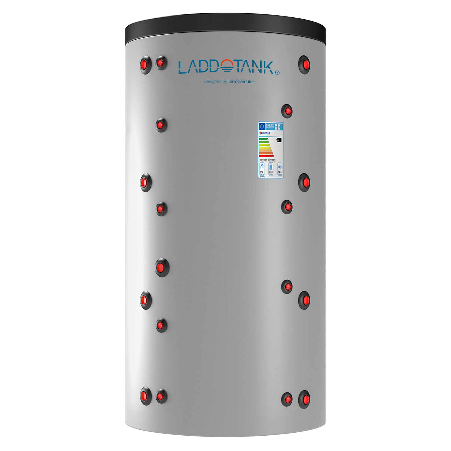 Réservoir tampon Termoventiler Laddotank Puffer 2 500 (478 litres) avec 2 échangeurs thermiques solaires.