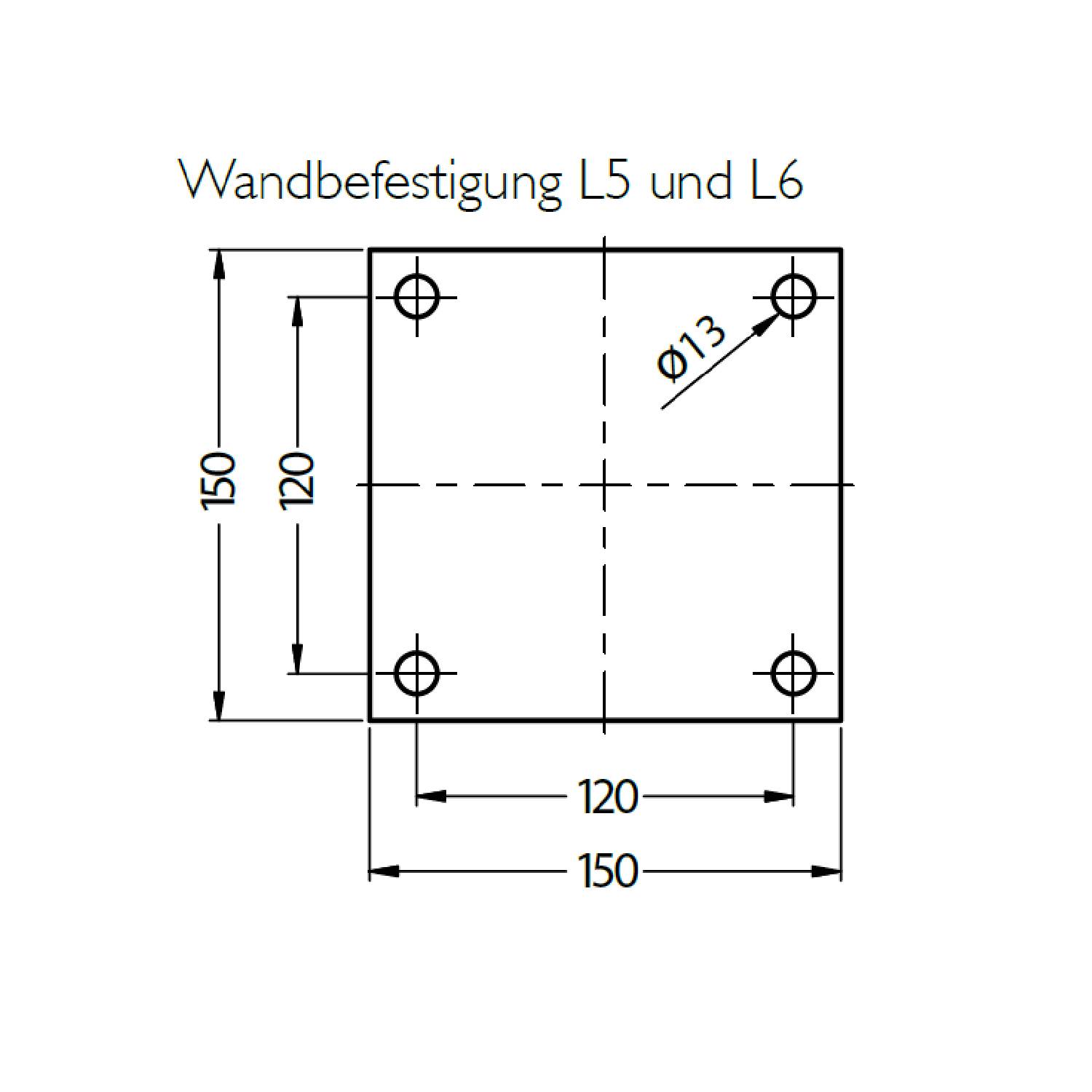 Schiedel rallonge pour support mural type L6 brillant