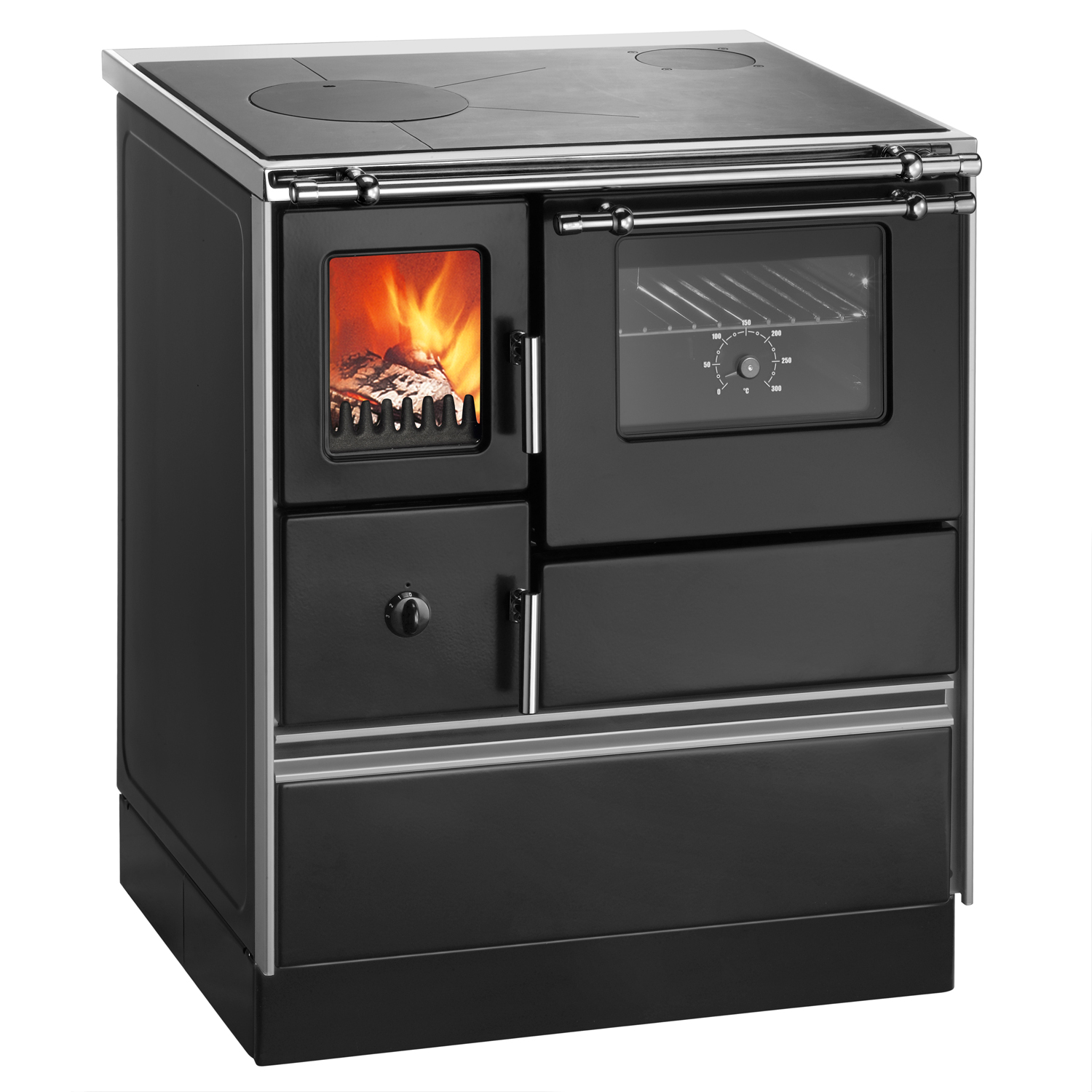 Wamsler K 176 F/A 70 Poêle de cuisine en acier noir, four à droite