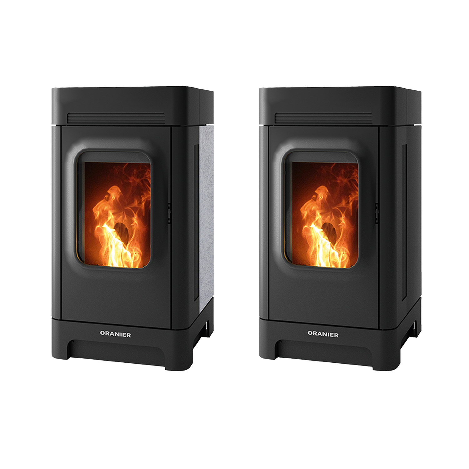 Oranier Calimo poêle à granulés acier noir