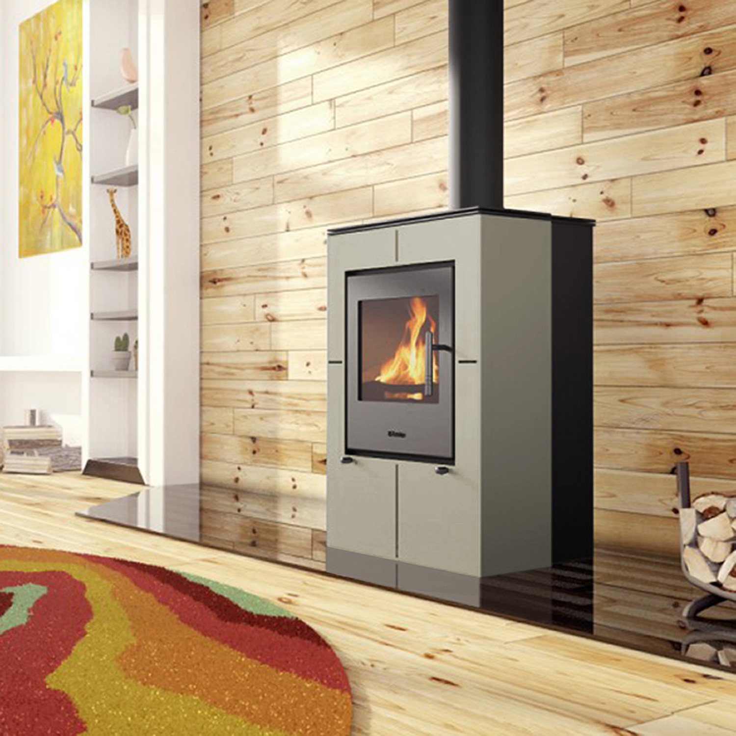 Poêle à bois HS Flamingo EVENES Olive