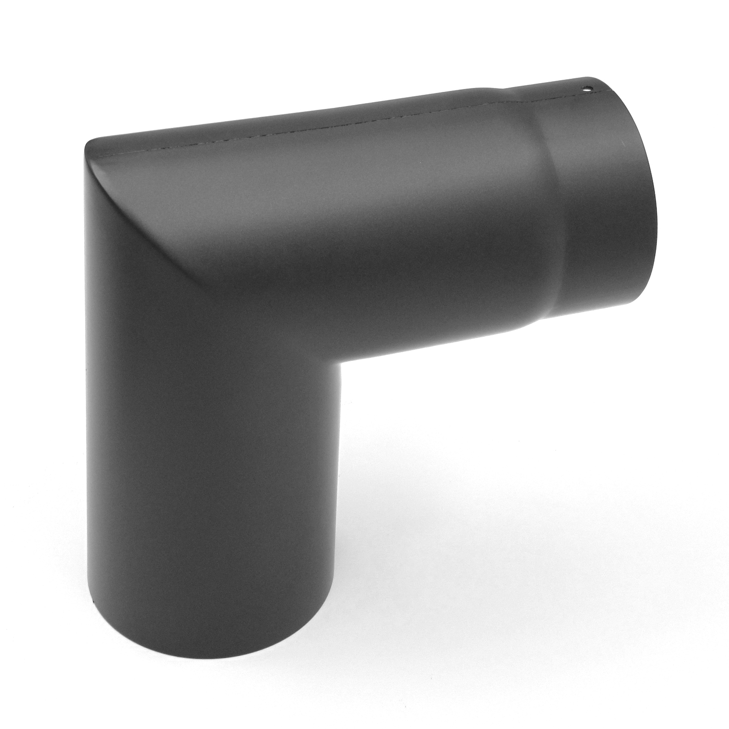 Raik Basic coude de tuyau de fumée 130mm gris fonte 90° – 2 pièces, sans porte pour tuyau de fumée / conduit de fumée