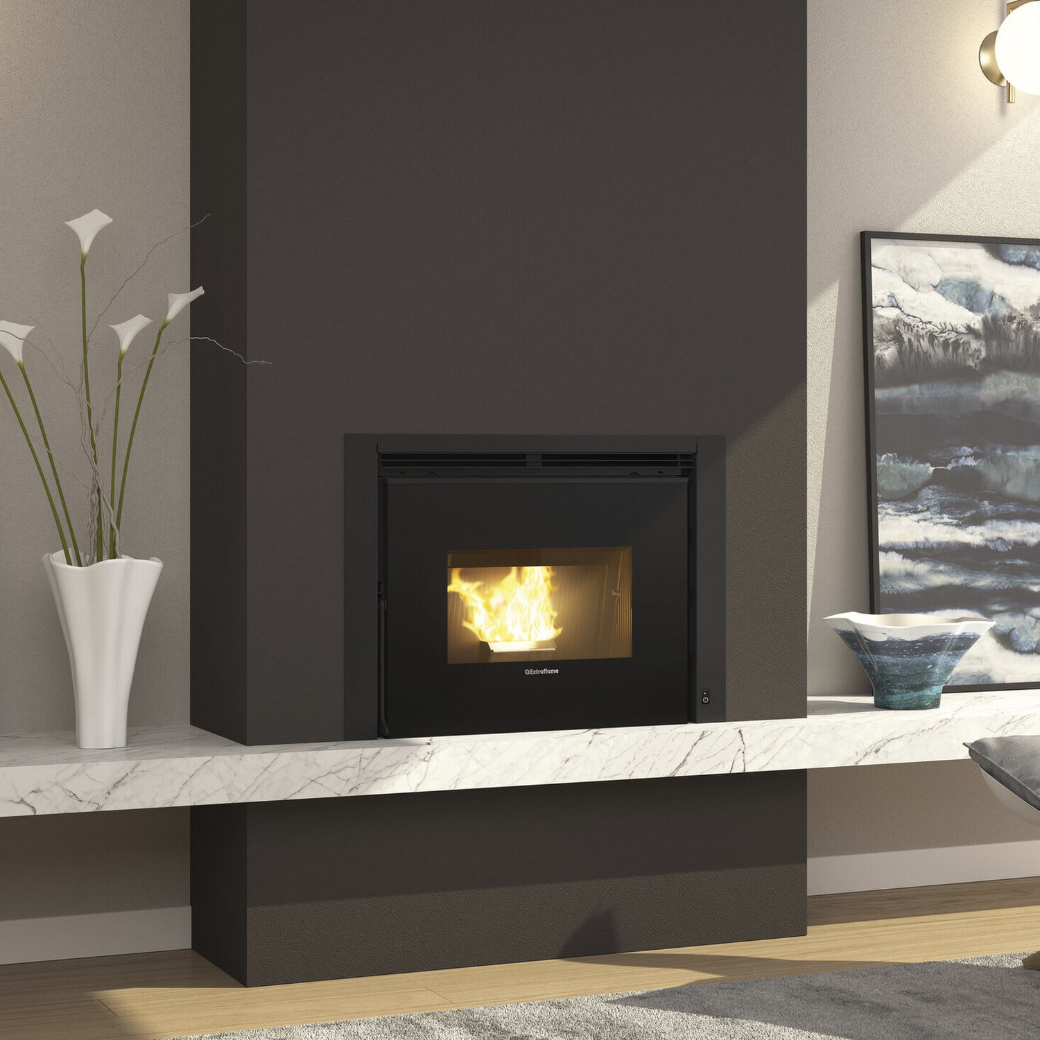 Extraflame Comfort P70 Air Plus Insert à granulés Traditional Line