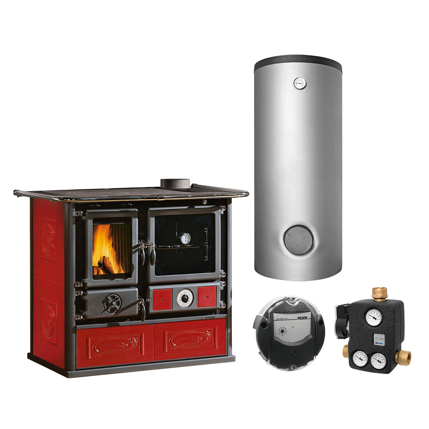 La Nordica Termorosa DSA Liberty Bordeaux Cuisinière à bois avec échangeur de chaleur Ensemble économique Réservoir tampon hygiénique SHS 550 + 1 SWT La Nordica Termorosa DSA Liberty Bordeaux Cuisinière à bois avec échangeur de chaleur Ensemble économique Réservoir tampon hygiénique SHS 550 + 1 SWT