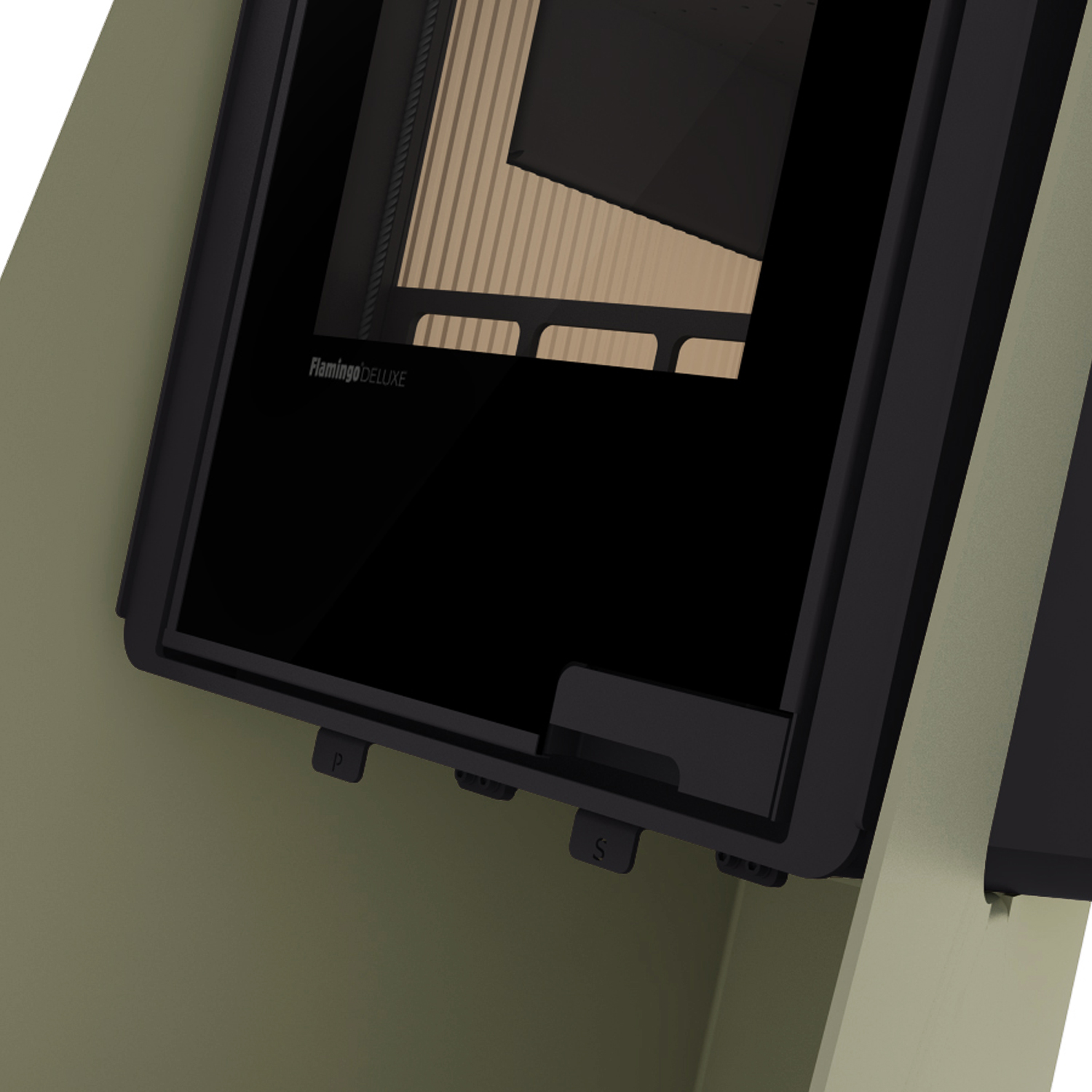 Poêle à bois HS Flamingo Deluxe Island Olive