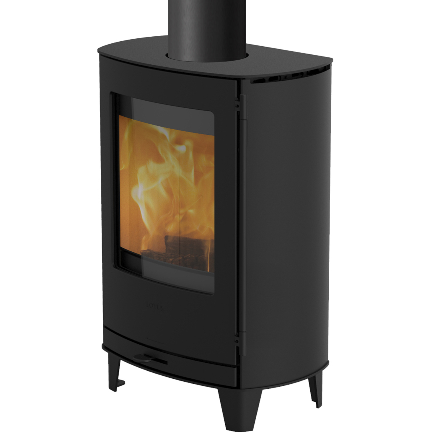 Lotus Jubilee Base poêle à bois acier noir