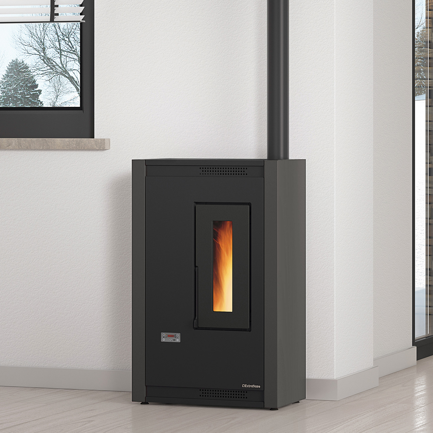 Extraflame Luisella 16 5.0 poêle à granulés gris graphite