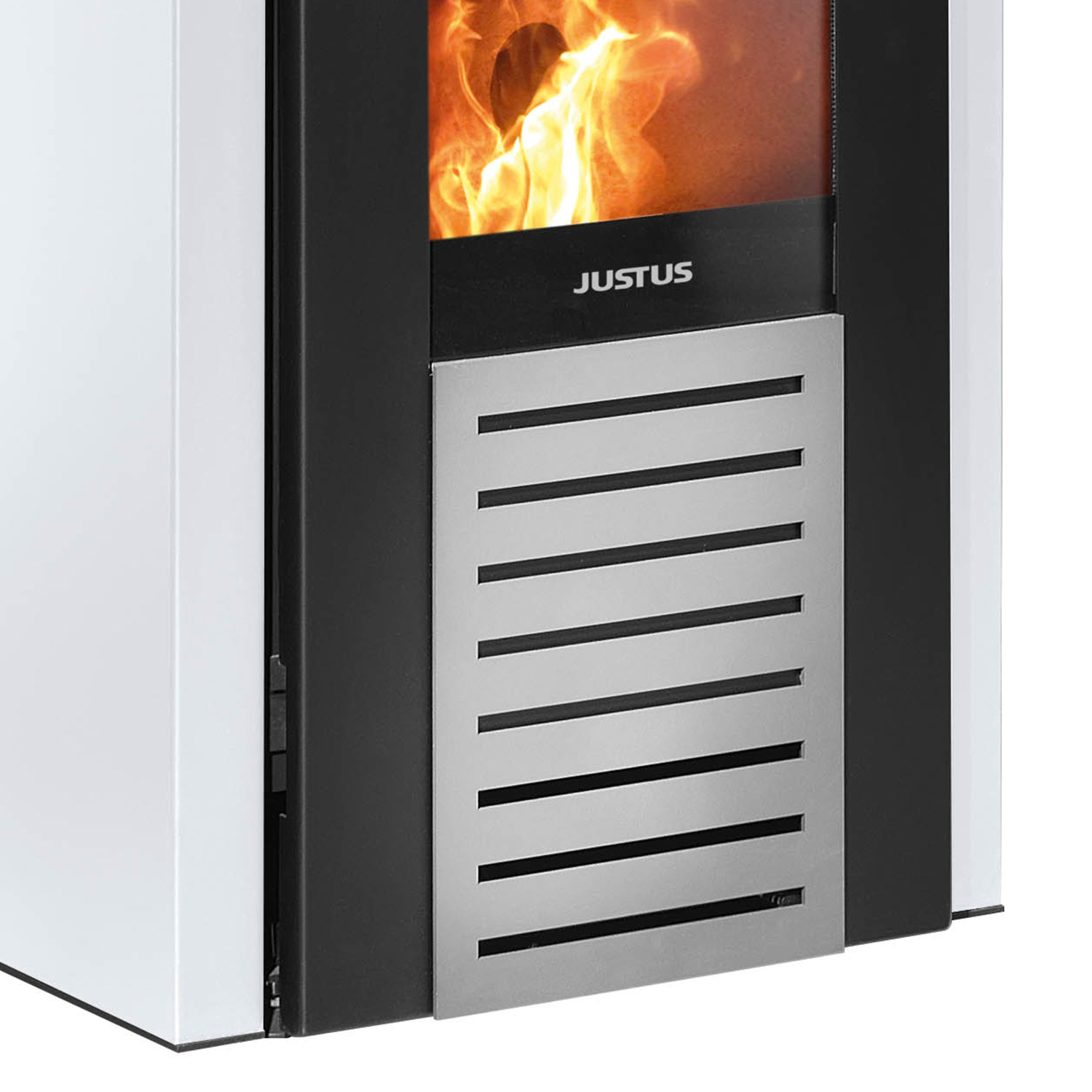 Justus Sirkos 2.0 poêle à granulés acier blanc soie