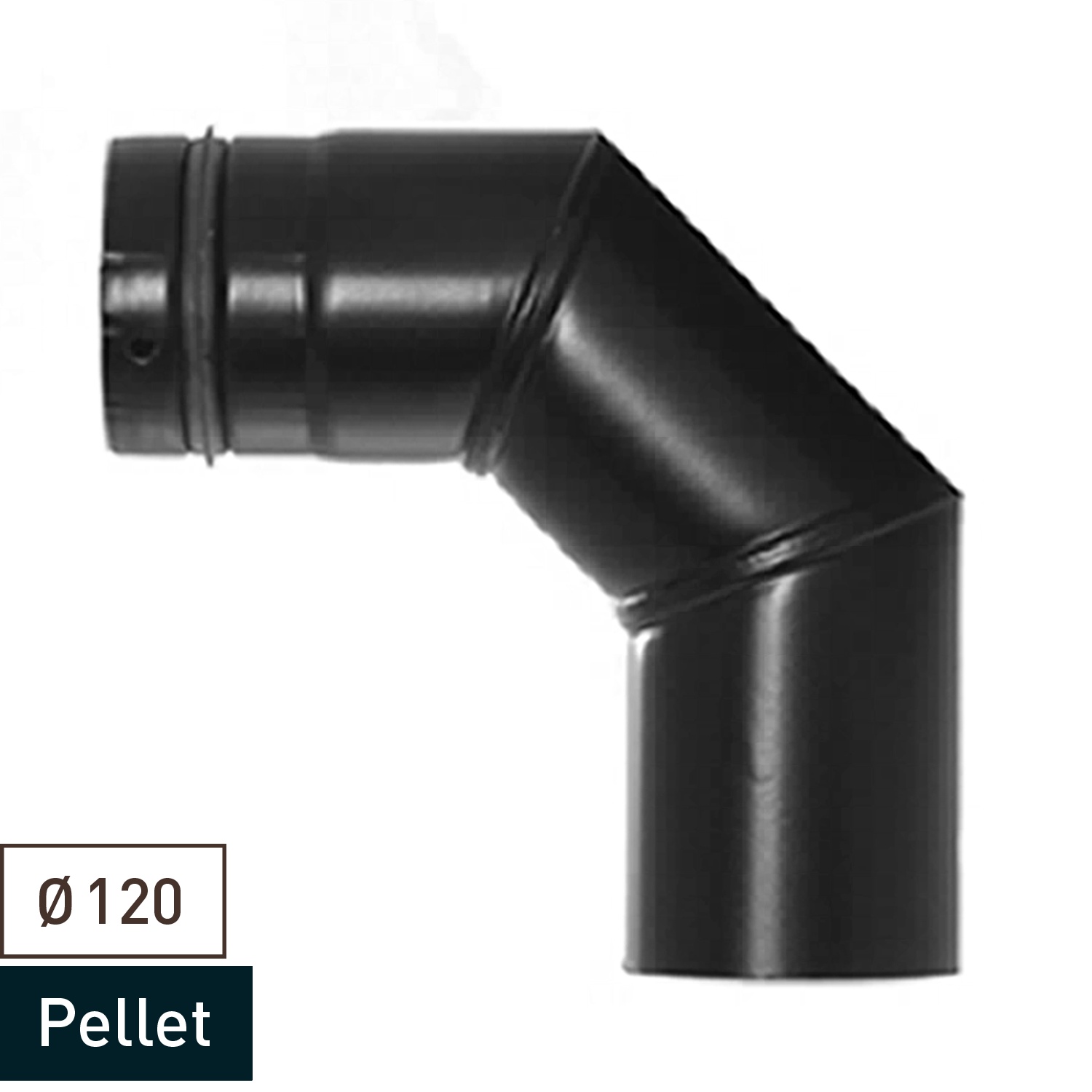 Coude à 90° pour conduit de fumée / tuyau de poêle Raik 120 mm