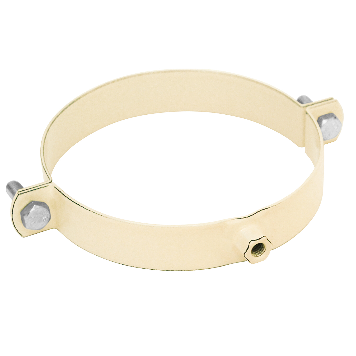 Raik conduit de fumée / tuyau de poêle émaillé 150mm - collier de serrage ivoire