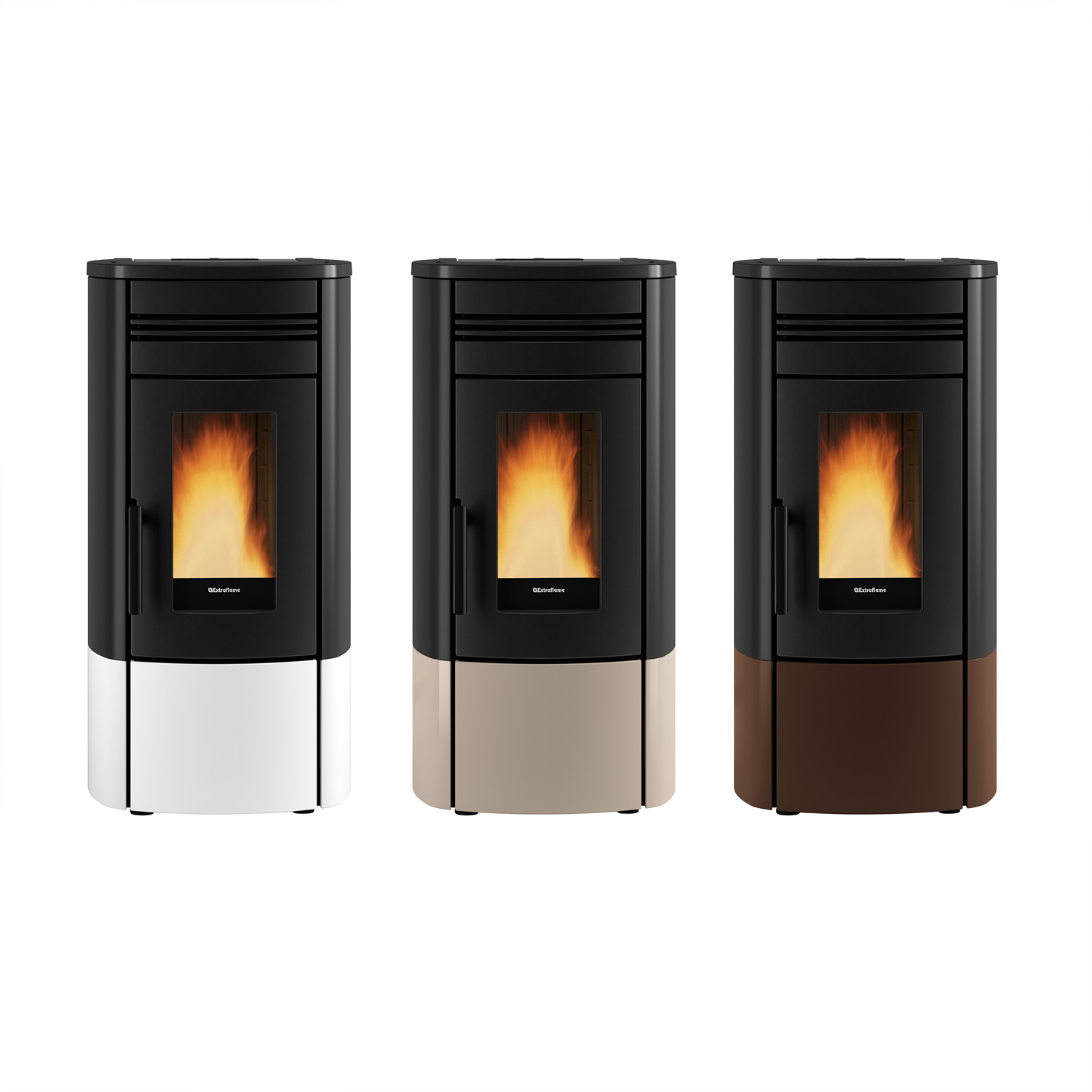 Extraflame Evolution Line Noris Plus poêle à granulés acier gris tourterelle