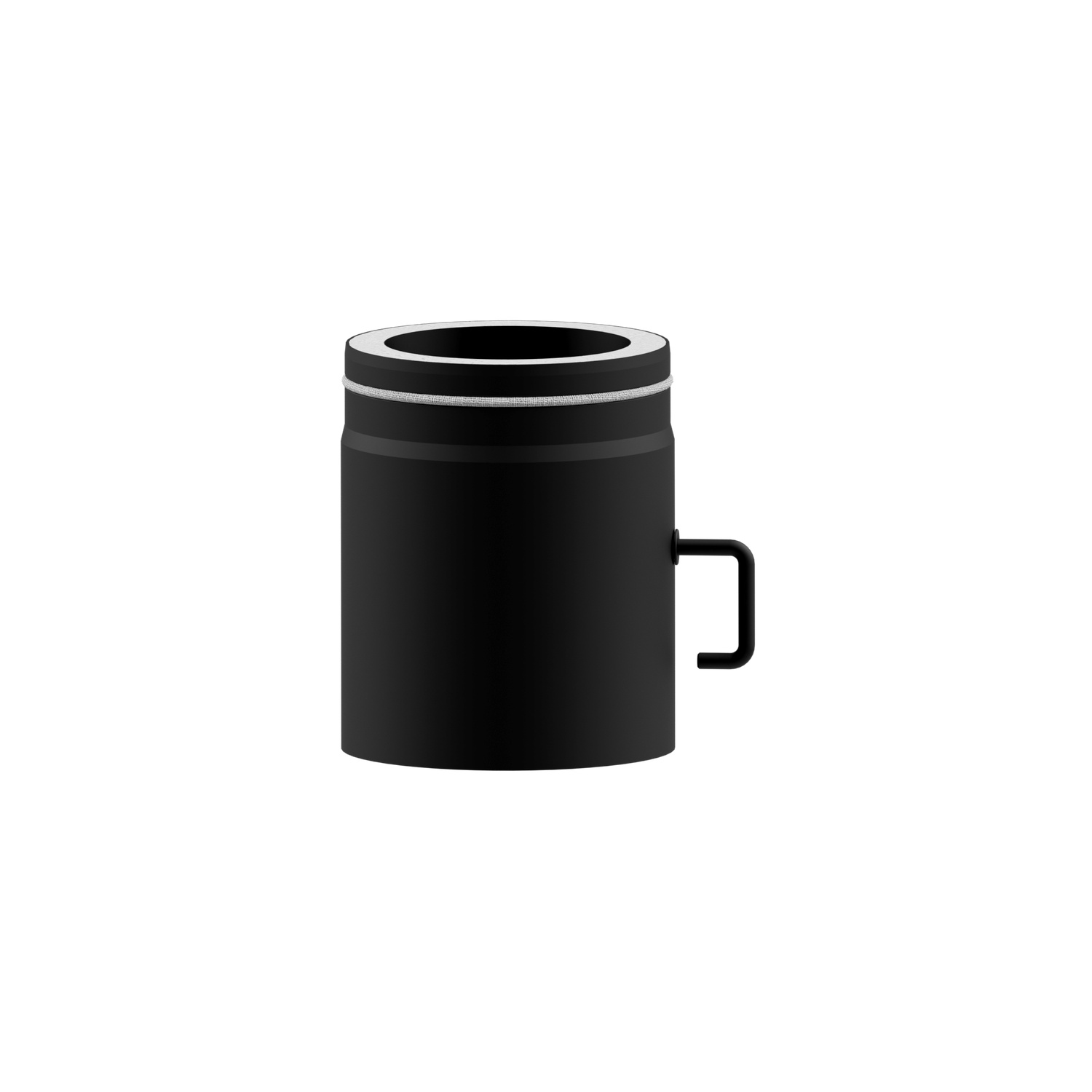 Raik Lifestyle DUO coude de tuyau de fumée 120 mm noir L: 250 mm avec modérateur de tirage pour tuyau de fumée / conduit de fumée