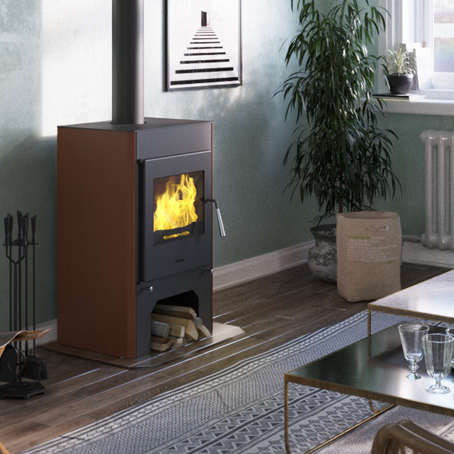 Poêle à bois HS Flamingo Espo 3 Marron