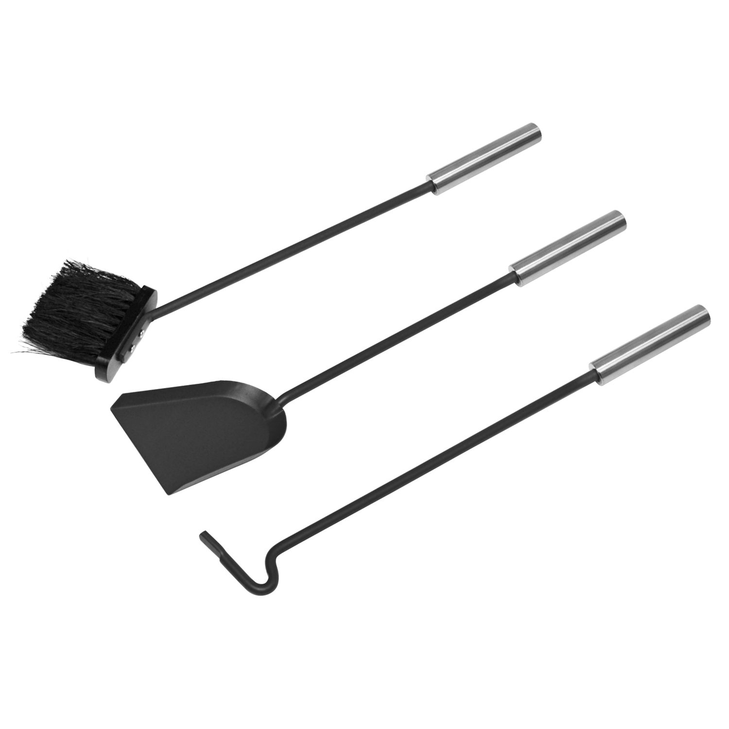 Raik Ensemble d'outils de cheminée Fritz 3 pièces + ventilateur de cheminée sans électricité / ventilateur de poêle à 4 pales, ensemble
