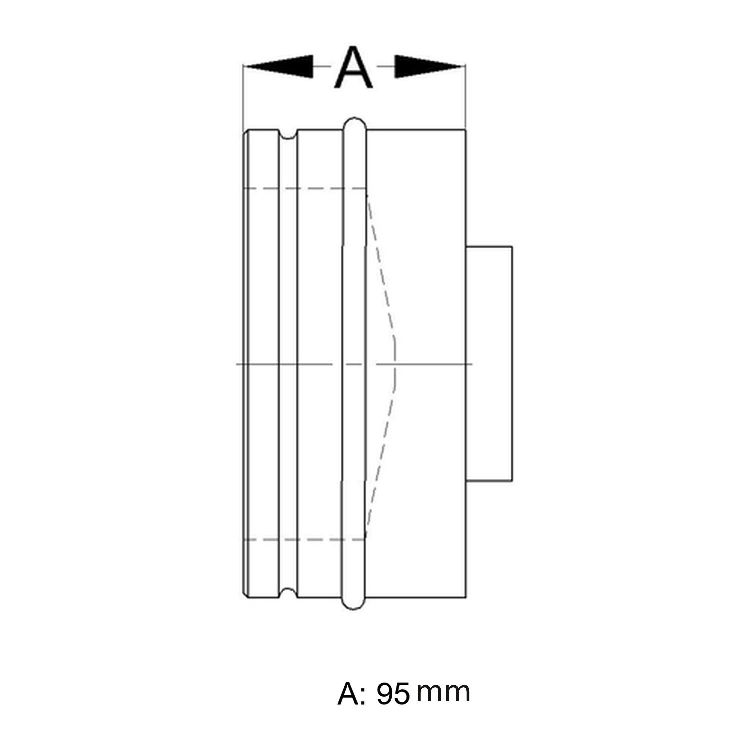 Schiedel ICS couvercle de fermeture pour raccordement tuyaux Ø180 mm double paroi brillant