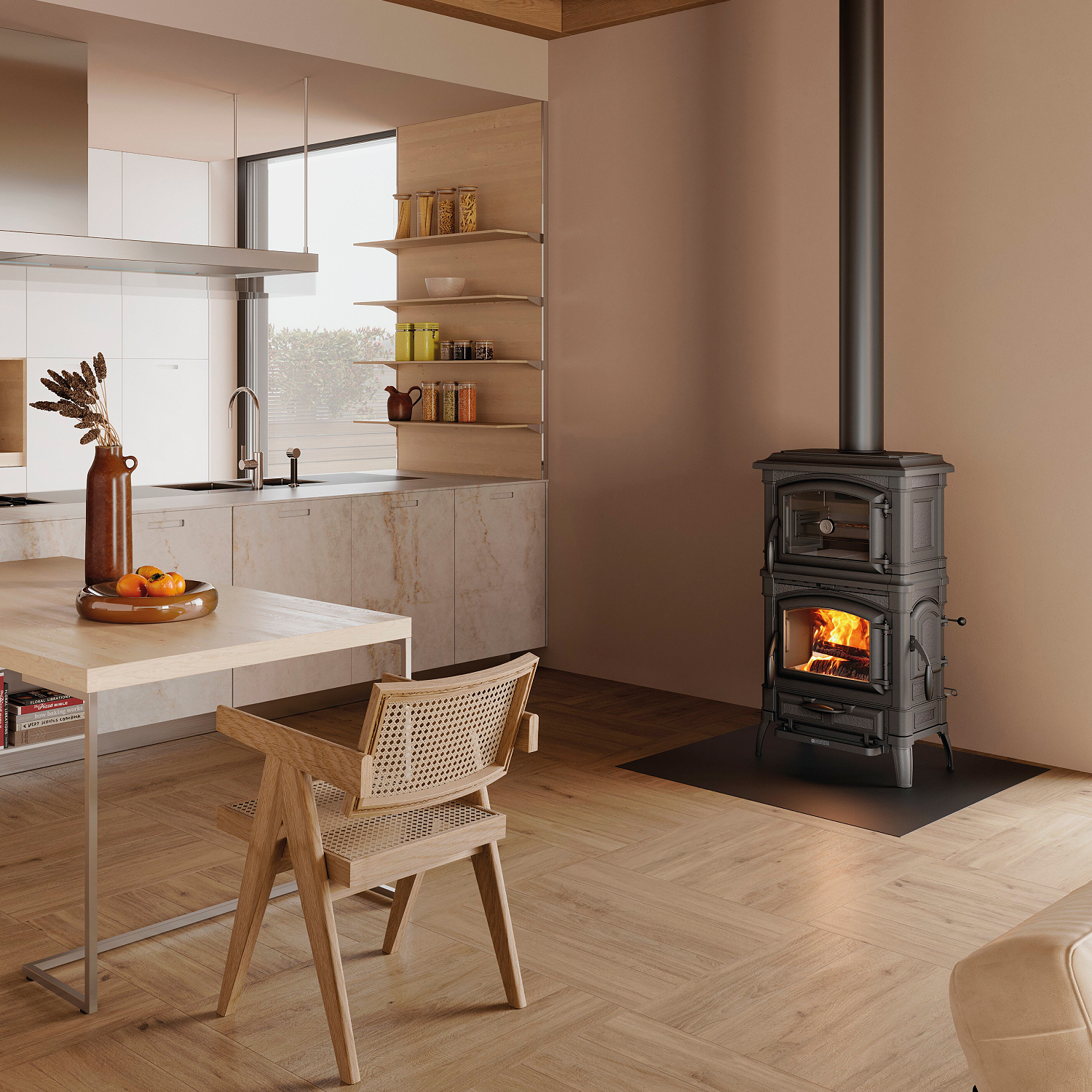 La Nordica Isetta Forno Poele a bois avec four integre