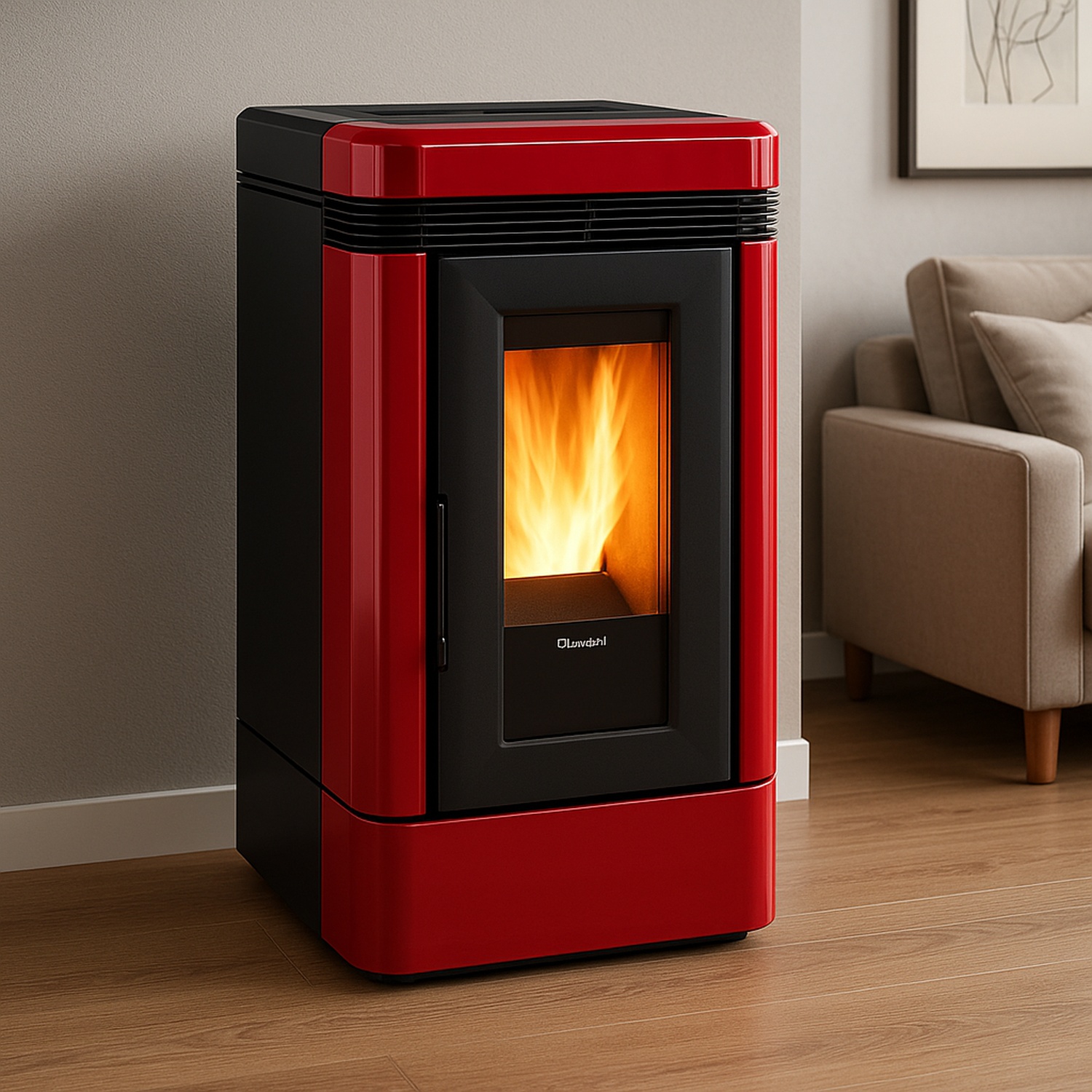 Extraflame LUCIA PLUS.16 - Rouge bordeaux poêle à granulés